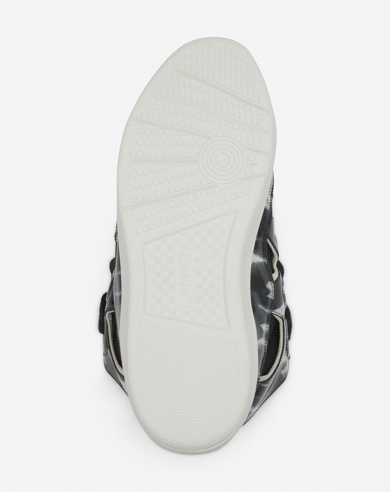 CURB LEATHER SNEAKERS WITH SPARKLES 6