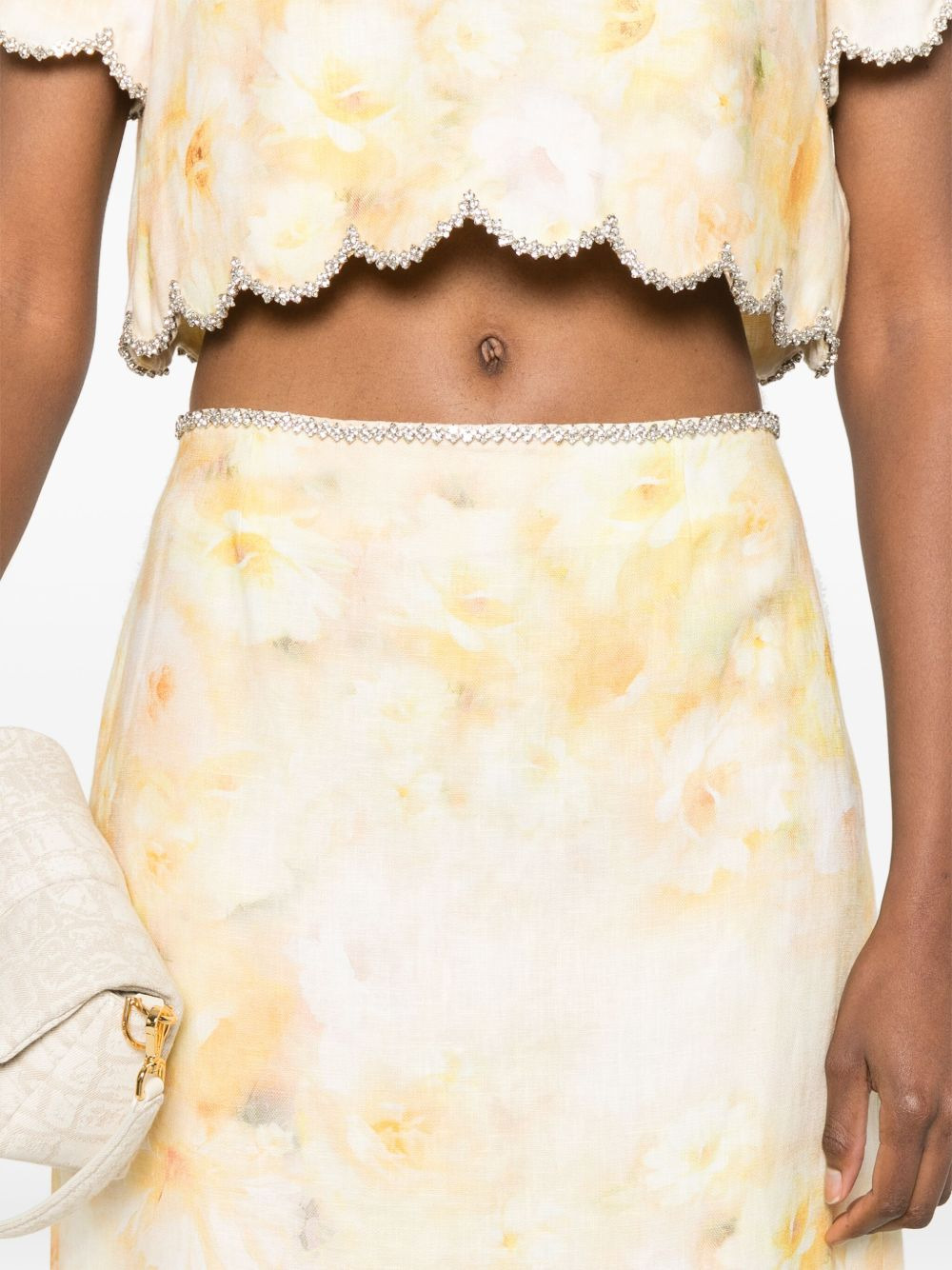 crush scalloped midi skirt - 5