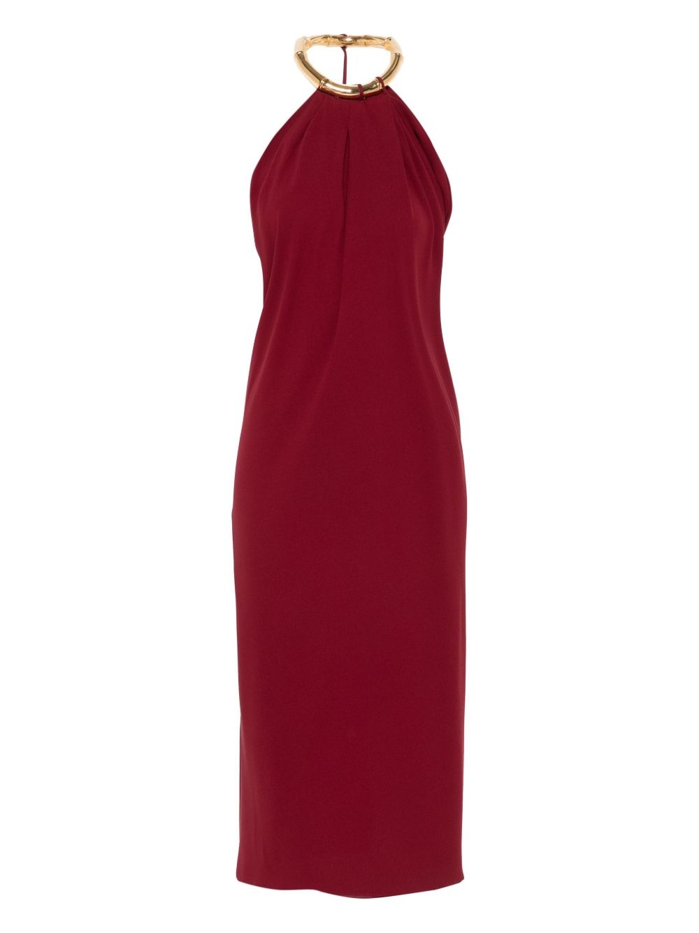 silk crepe midi dress - 1