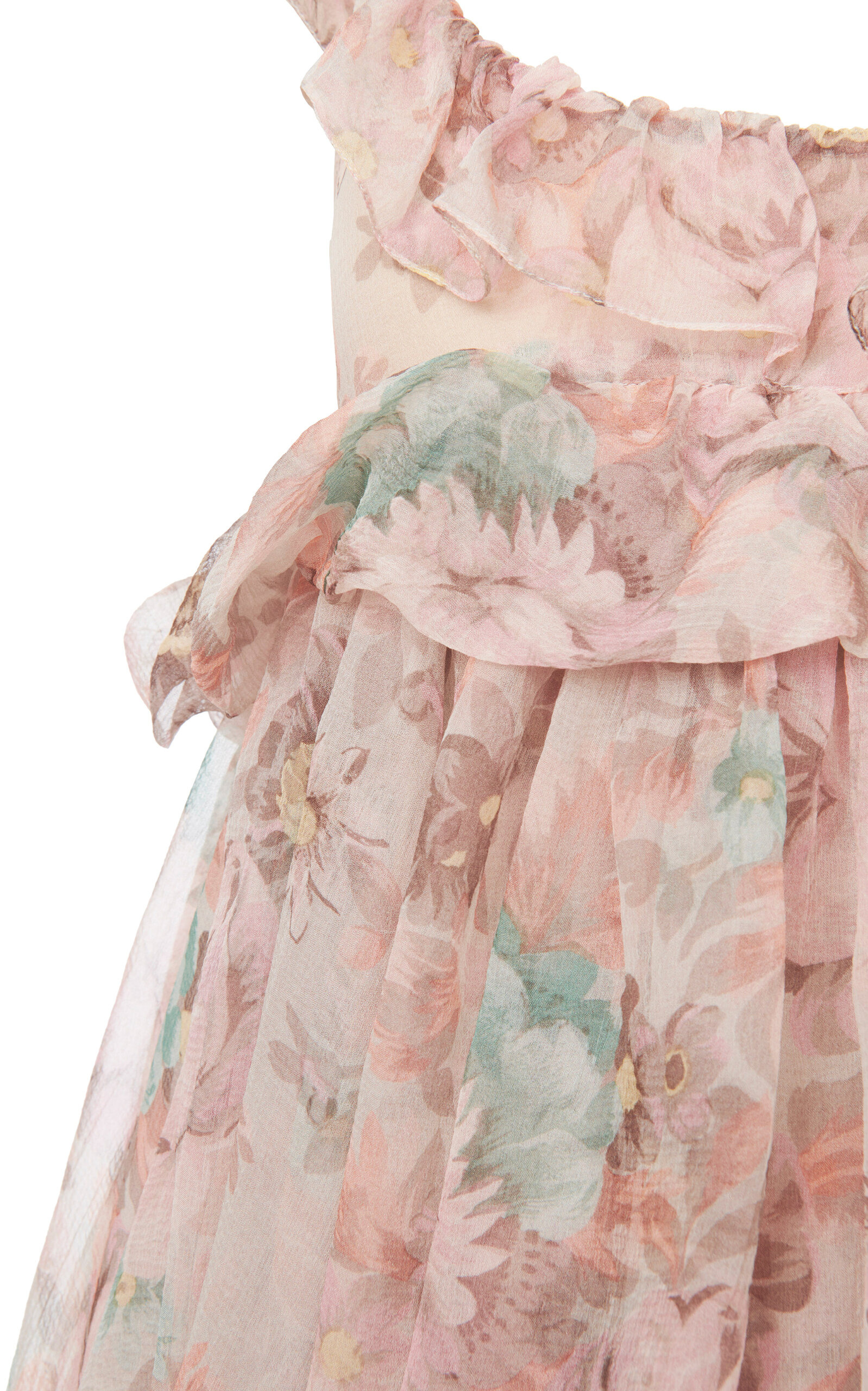 High-Low Organic Silk Charmeuse Bubble Gown multi - 6
