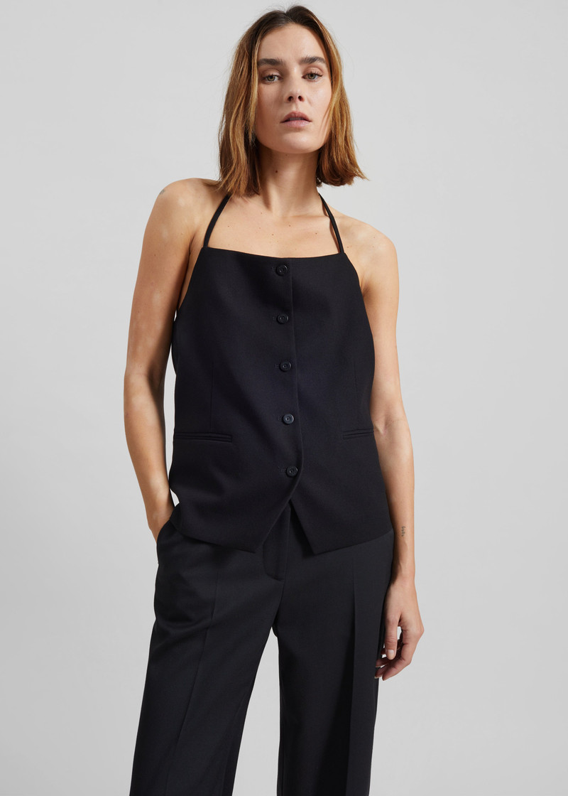 Melwin Halter Vest - Black 6