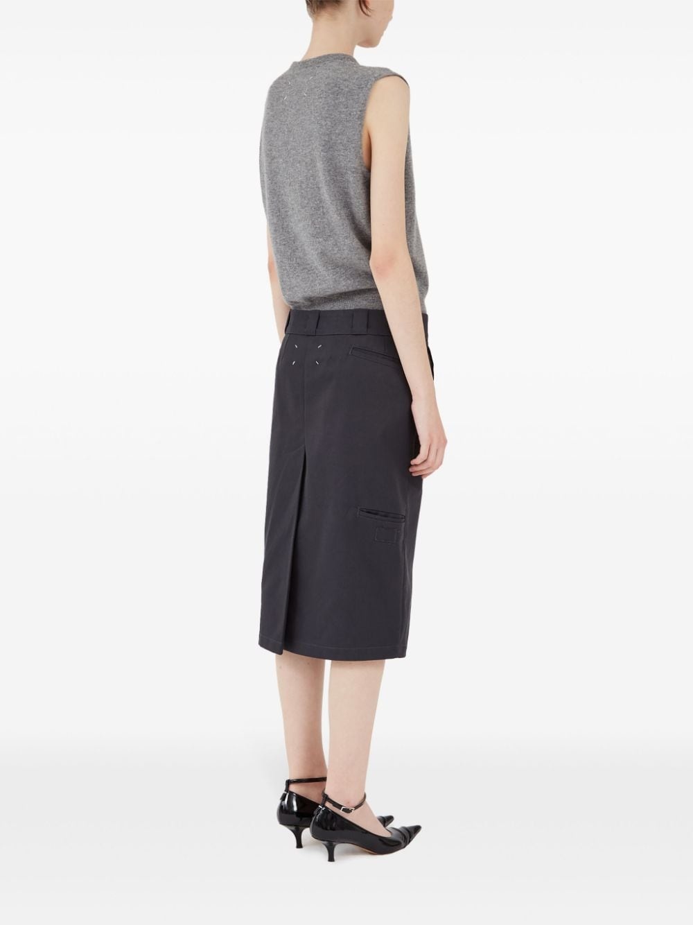 high-rise midi skirt - 4