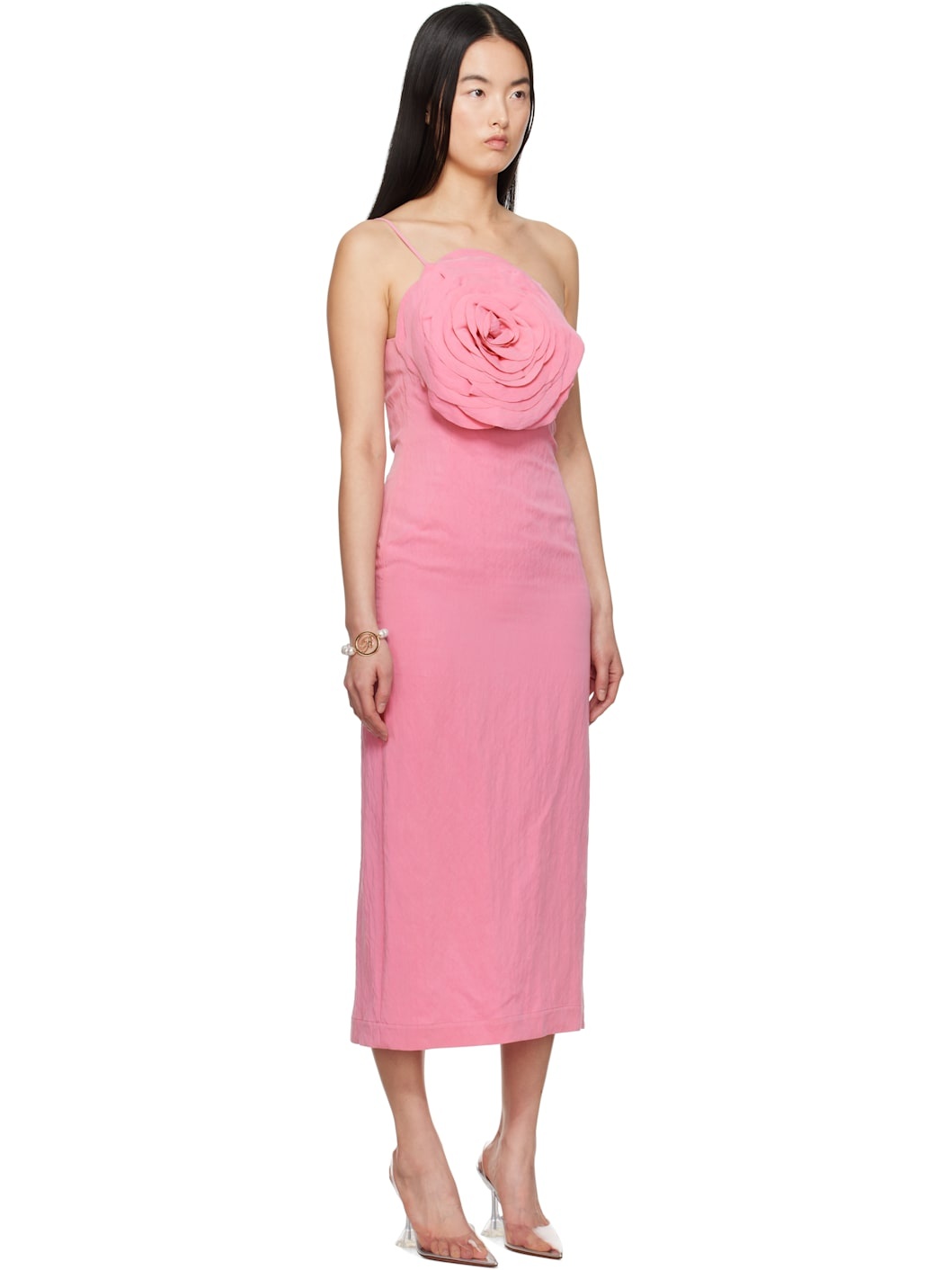 Pink Sheath Midi Dress - 2