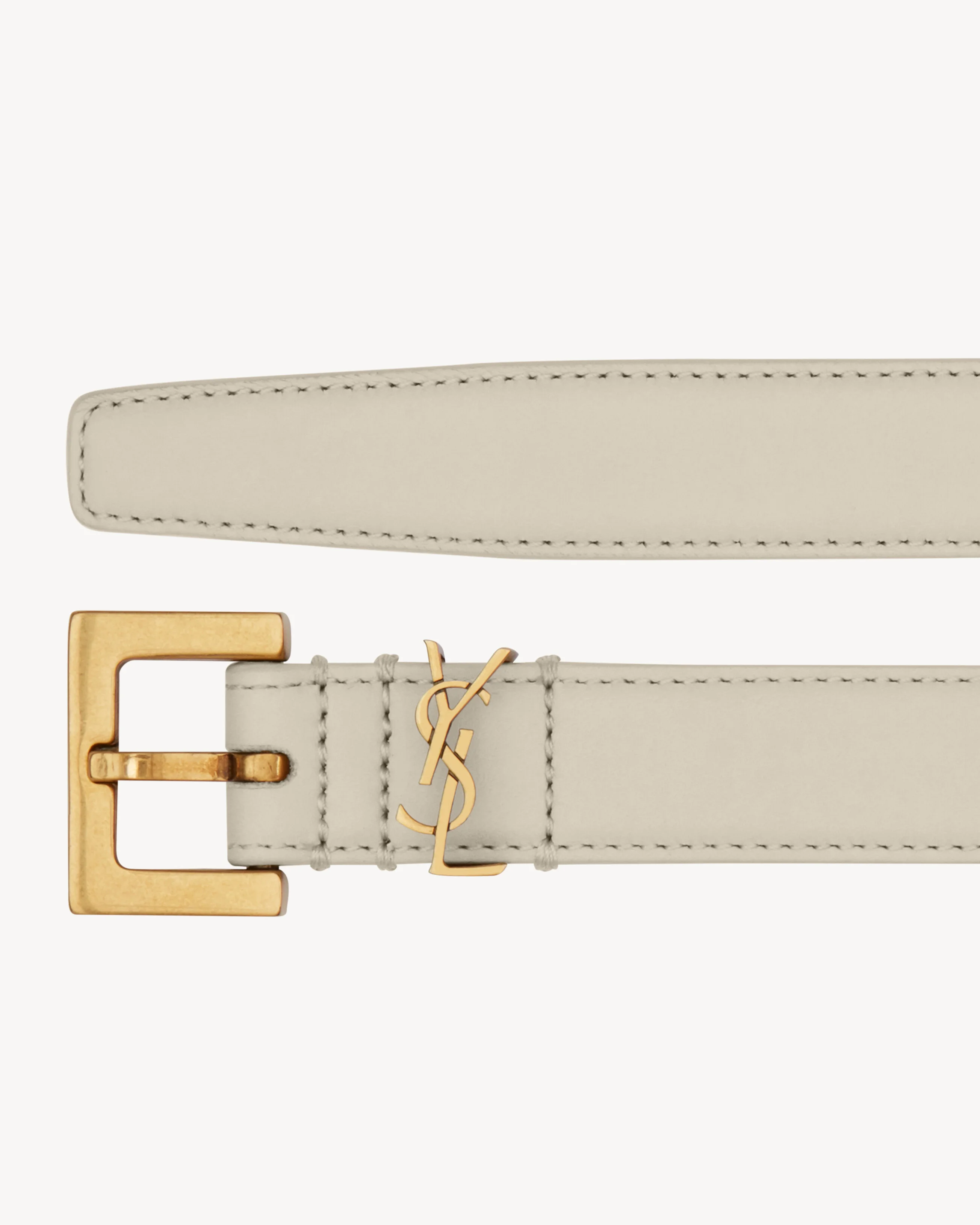 SAINT LAURENT narrow monogram belt with square buckle in  display picture 2
