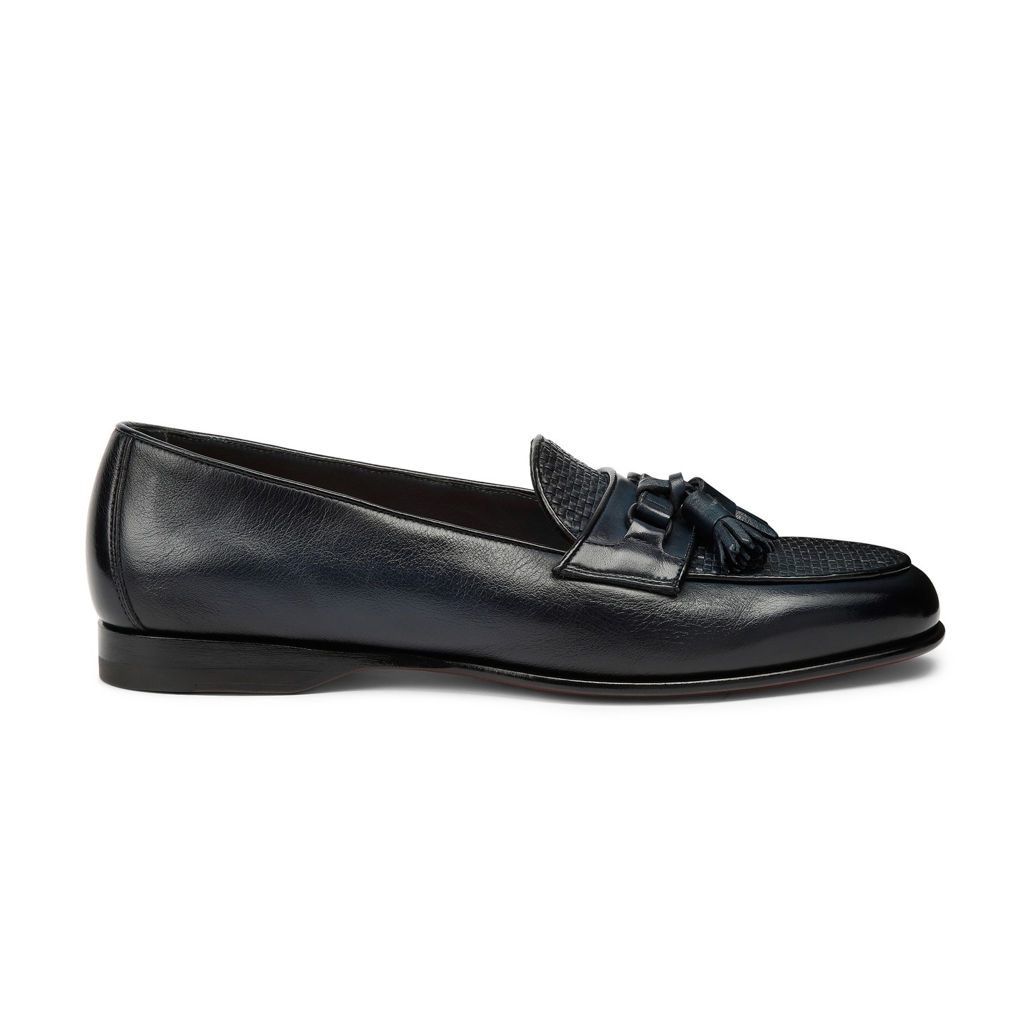Men's blue leather Andrea tassel loafer - 1