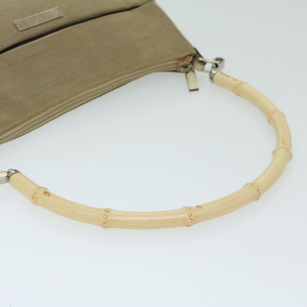 GUCCI Bamboo Hand Bag Canvas Beige 001 001 - 8