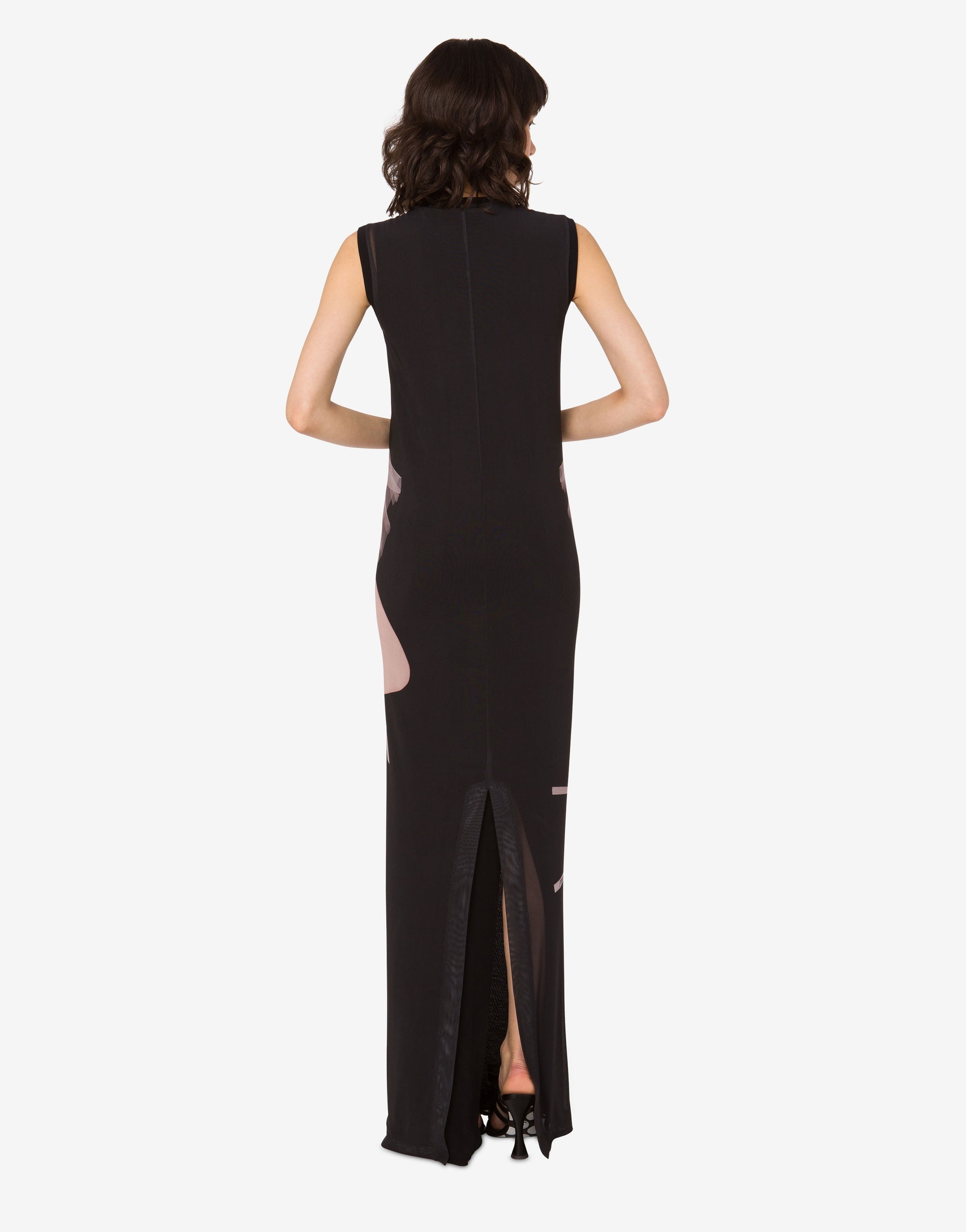 PRINTED STRETCH TULLE DRESS - 2