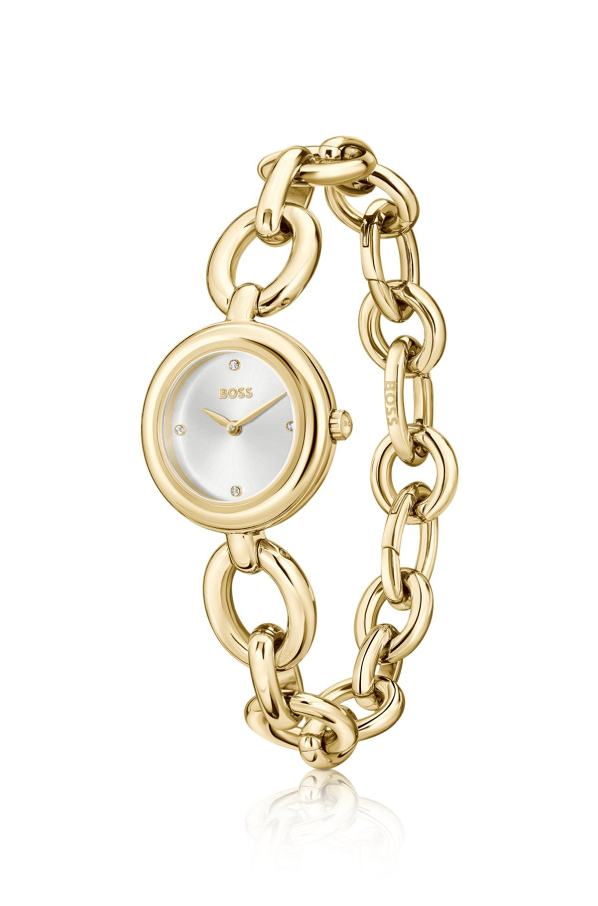 GOLD-TONE WATCH WITH RING BRACELET - 2