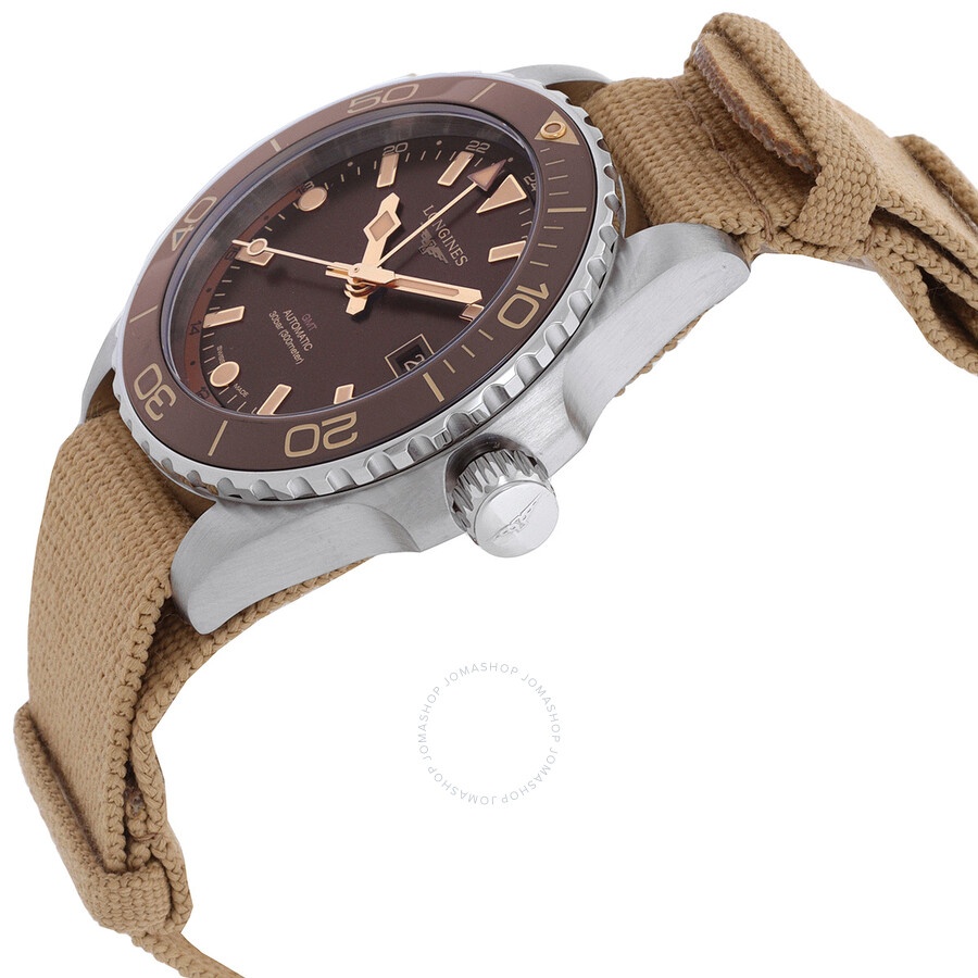 Longines Hydroconquest GMT Automatic Brown Men's Watch L3.790.4.66.2 - 2