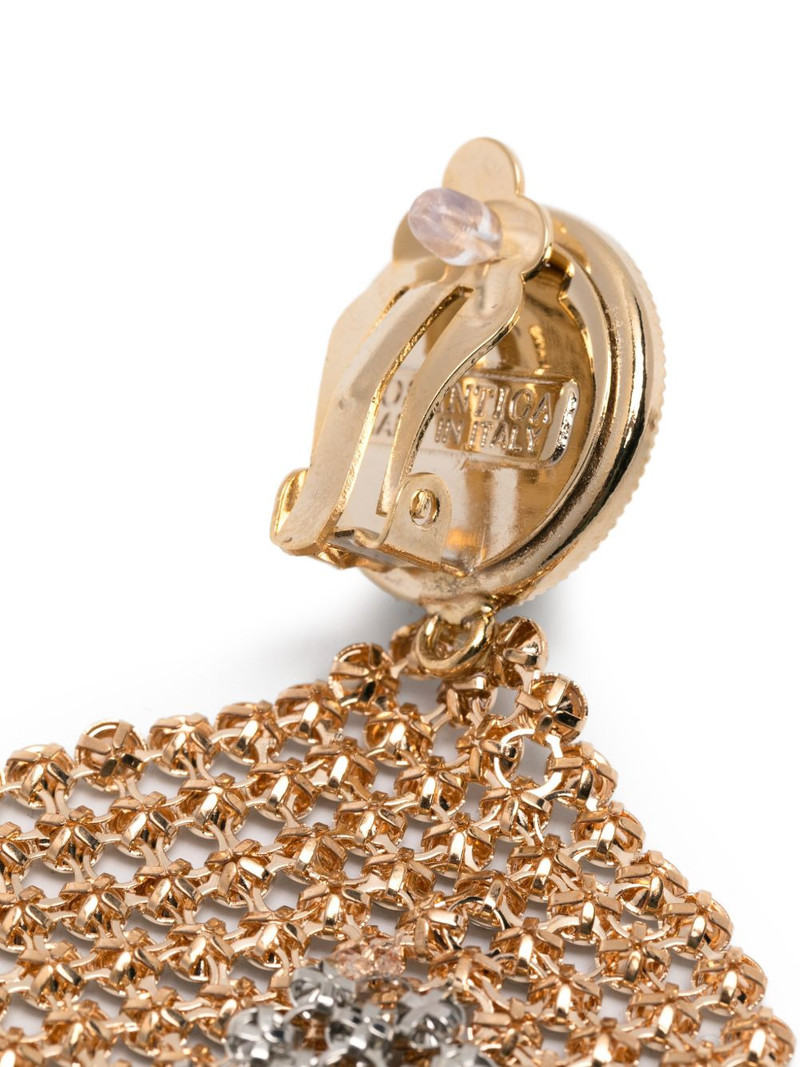 Rosantica Frizz embellished clip-on earrings outlook