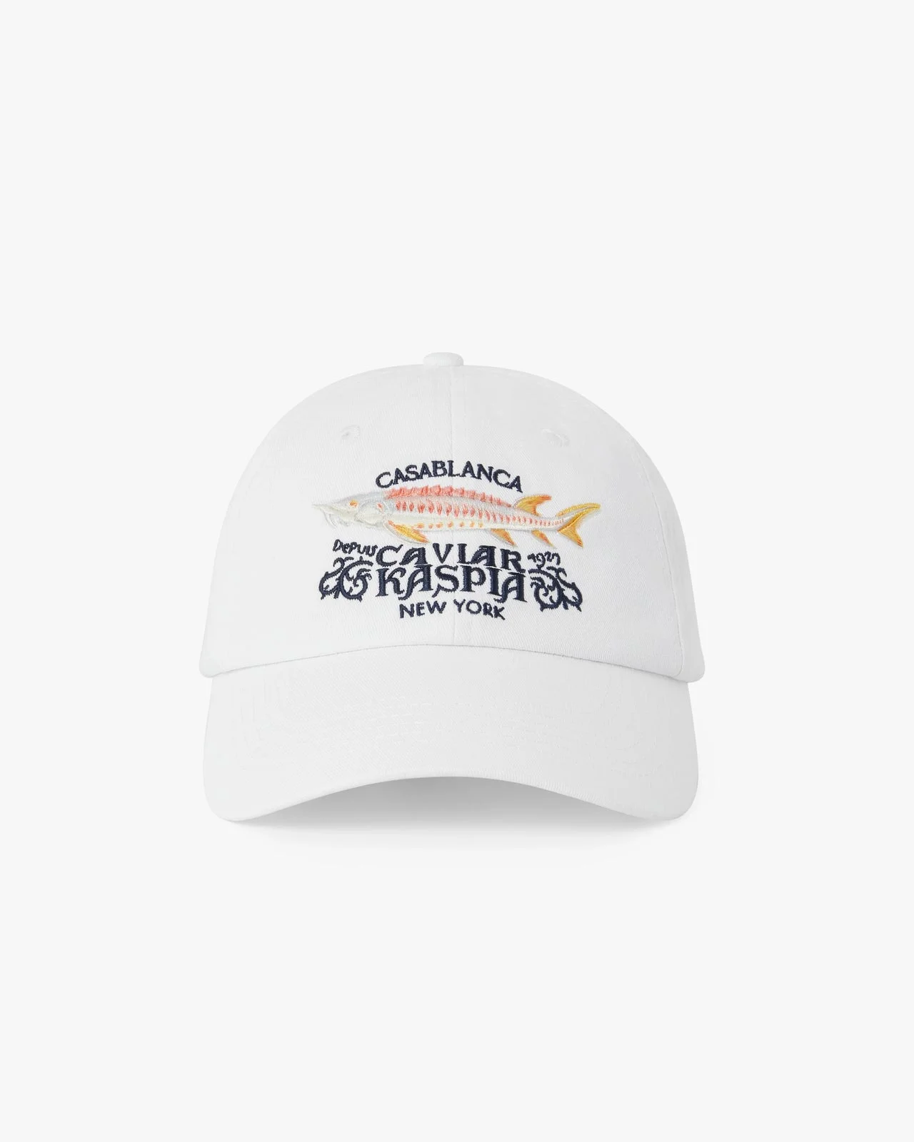 White Casa Kaspia New York Embroidered Cap - 1