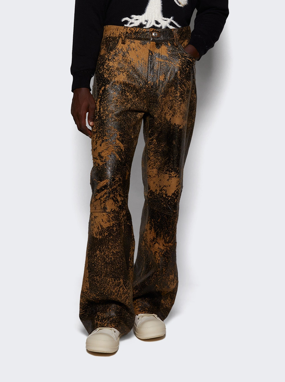 Aged Leather Venice Jeans Brown - 2