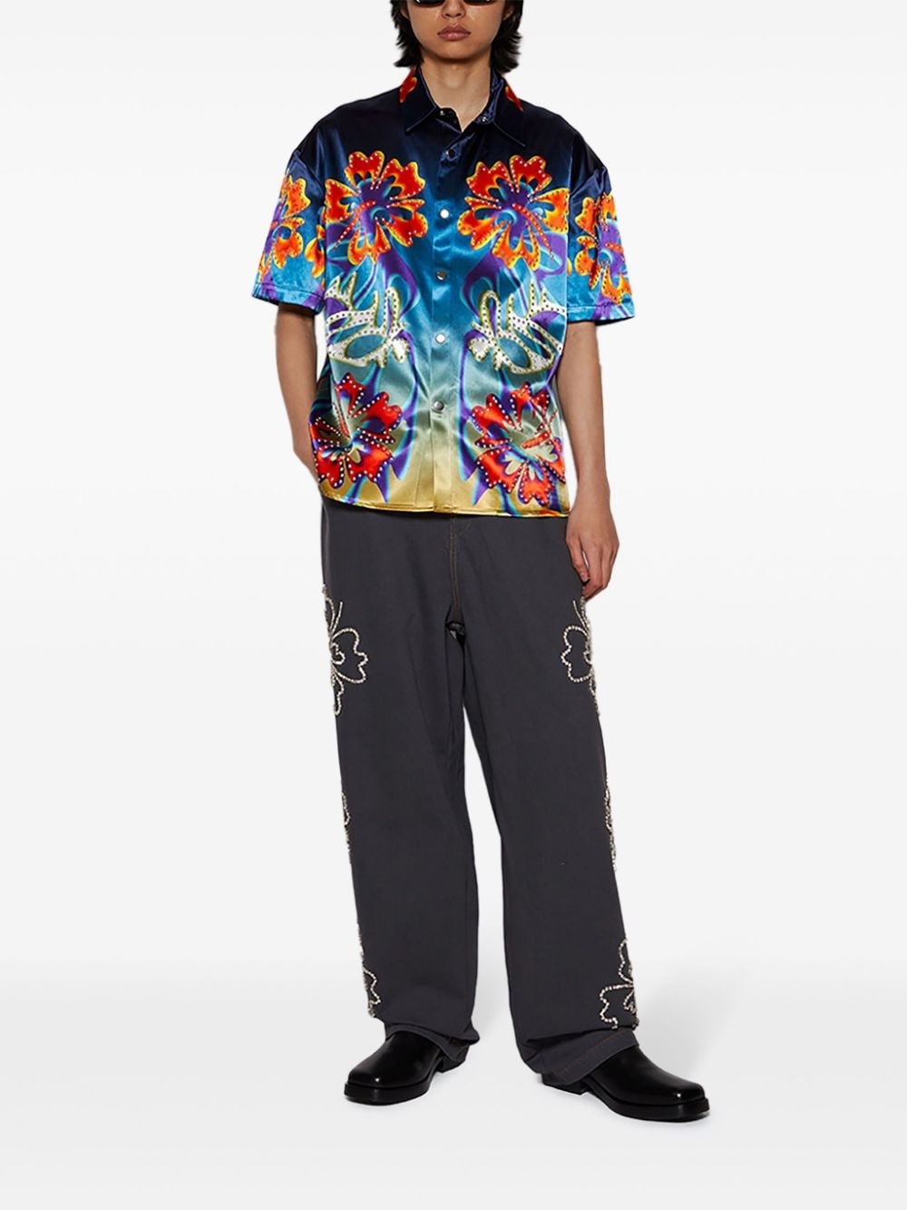 Hibiscus floral-print shirt - 2