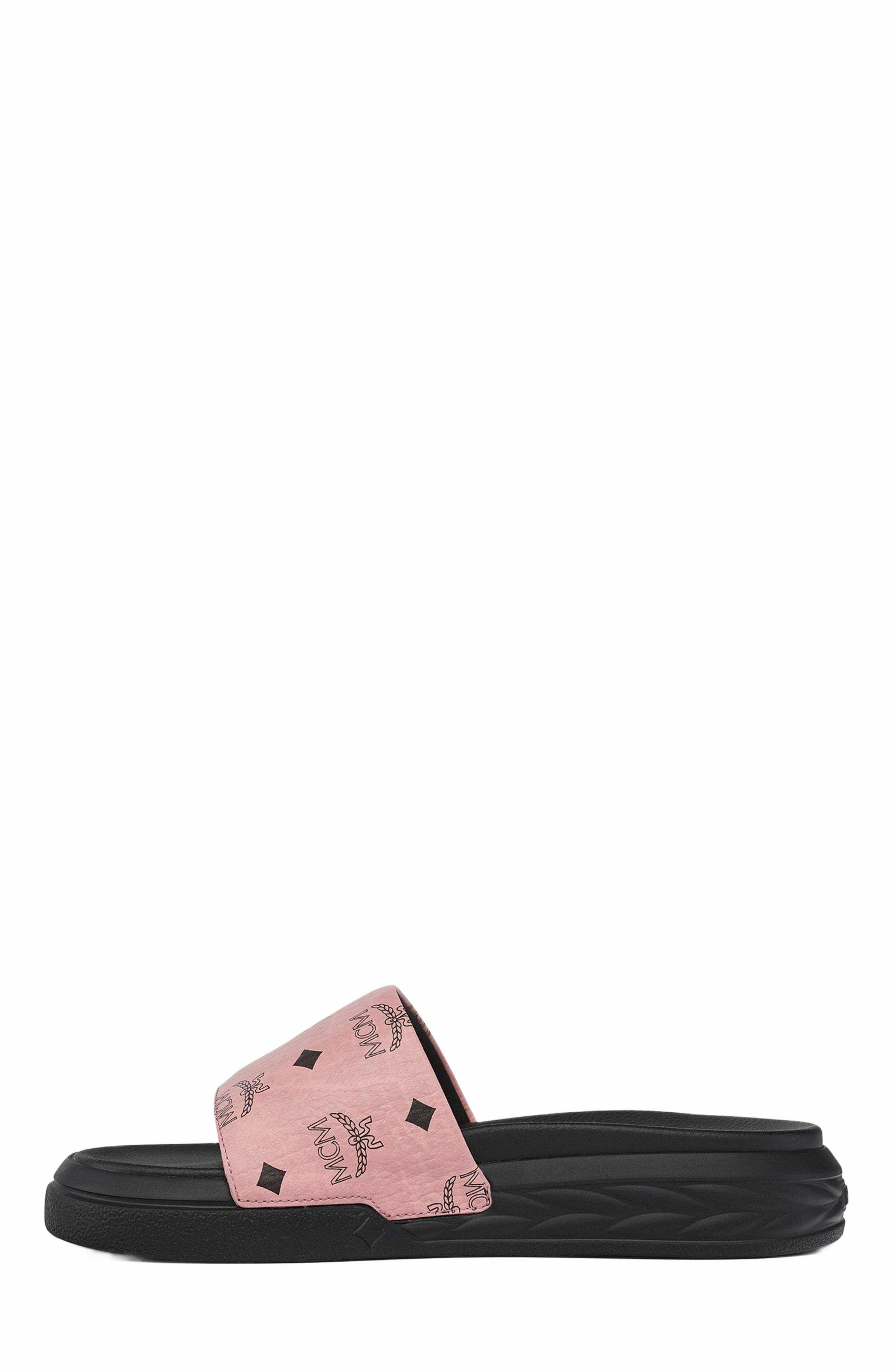 MCM Visetos Slide Sandals in Pink at Nordstrom - 2