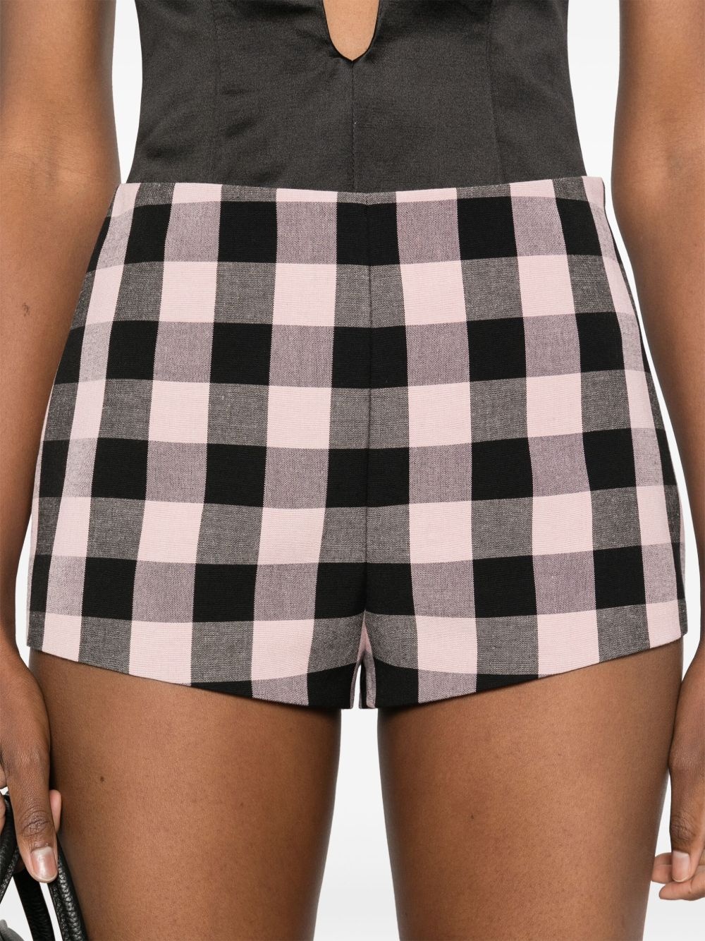 gingham-check shorts - 5