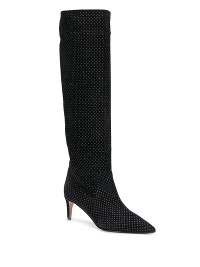 REDValentino embellished knee high boots outlook