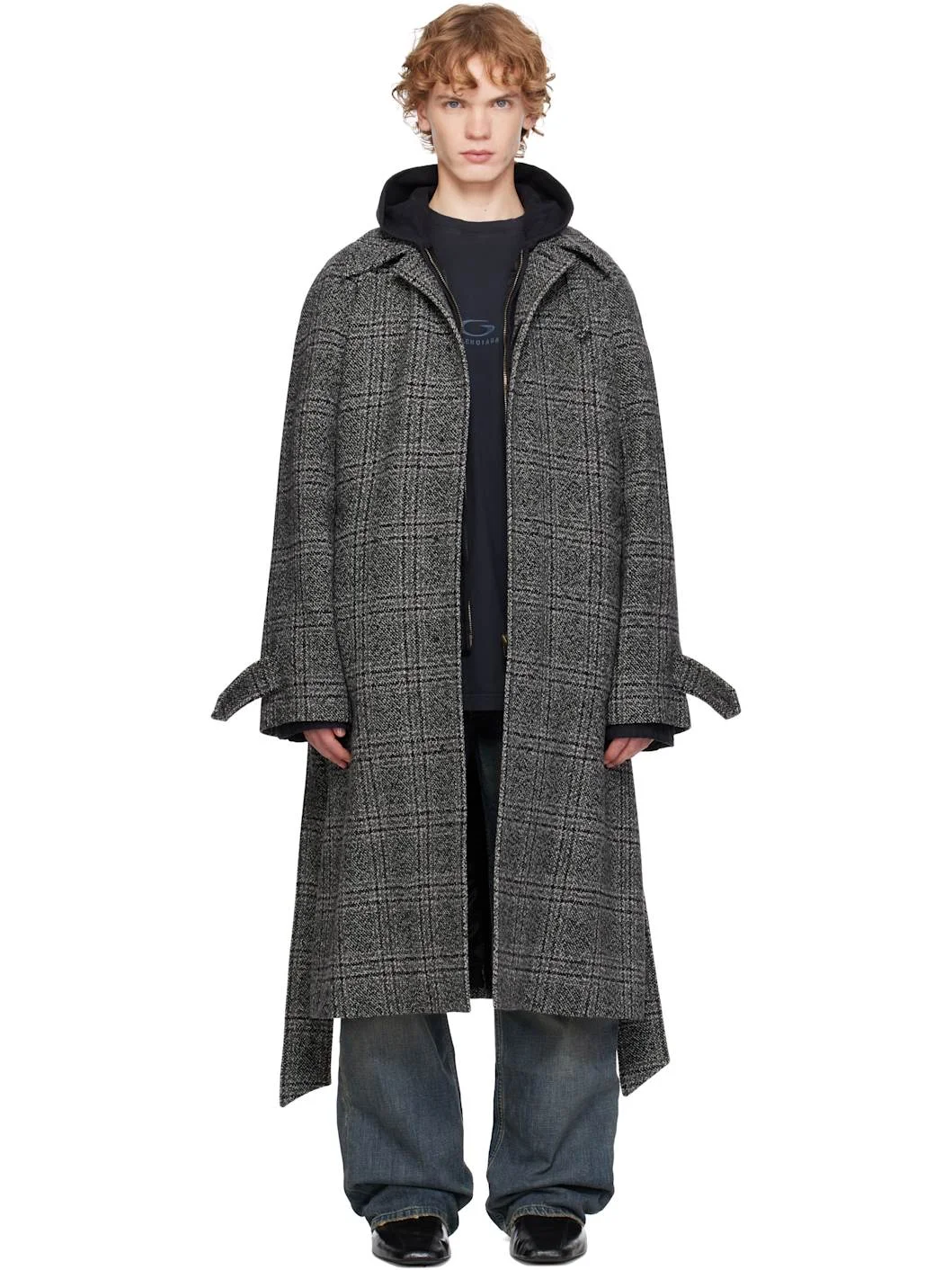 Gray Raglan Coat - 1