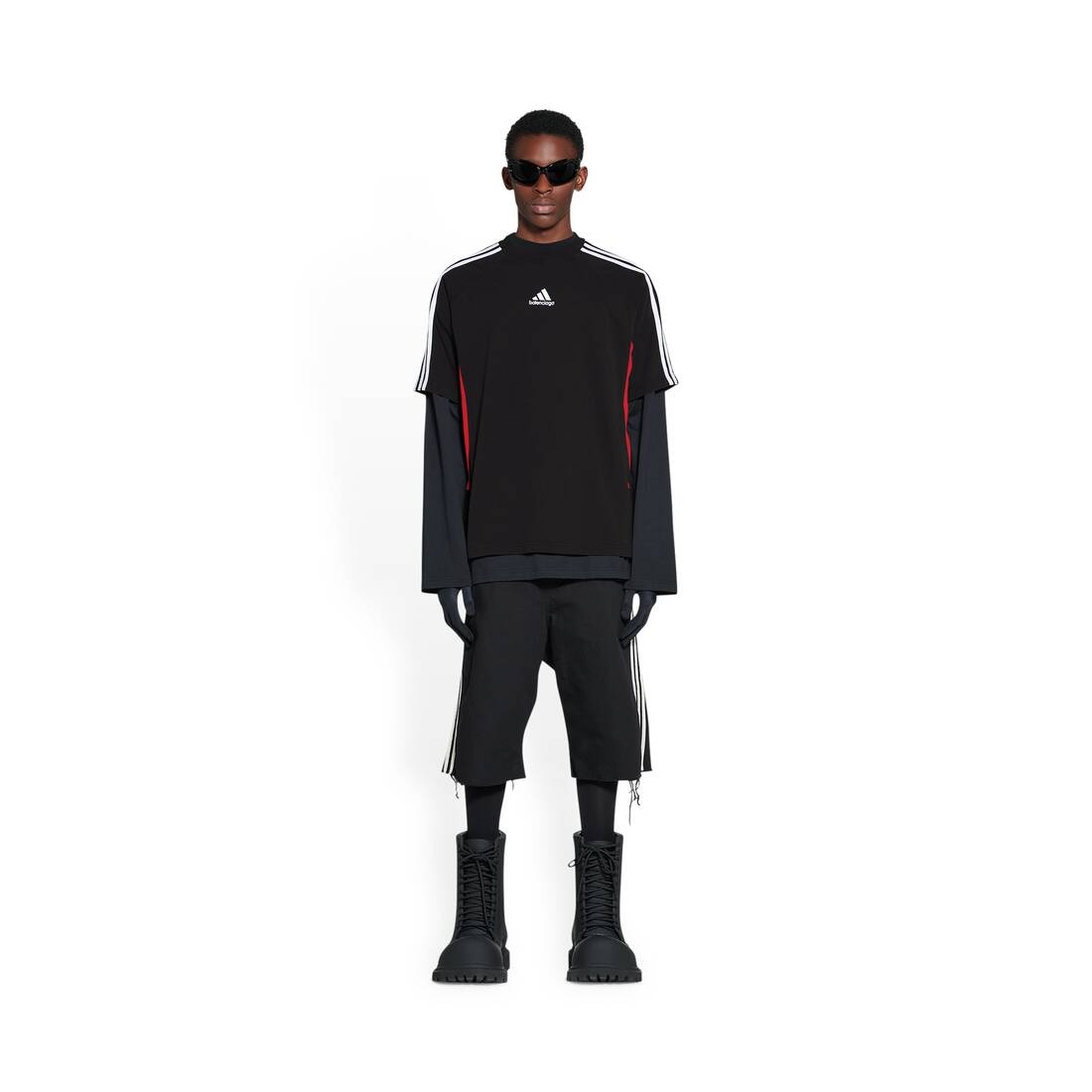 Women's Balenciaga / Adidas T-shirt Medium Fit in Black - 2