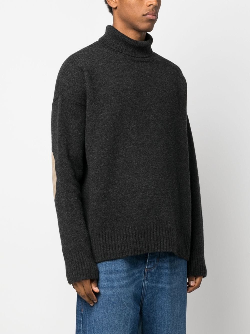 elbow-patches roll-neck jumper - 2