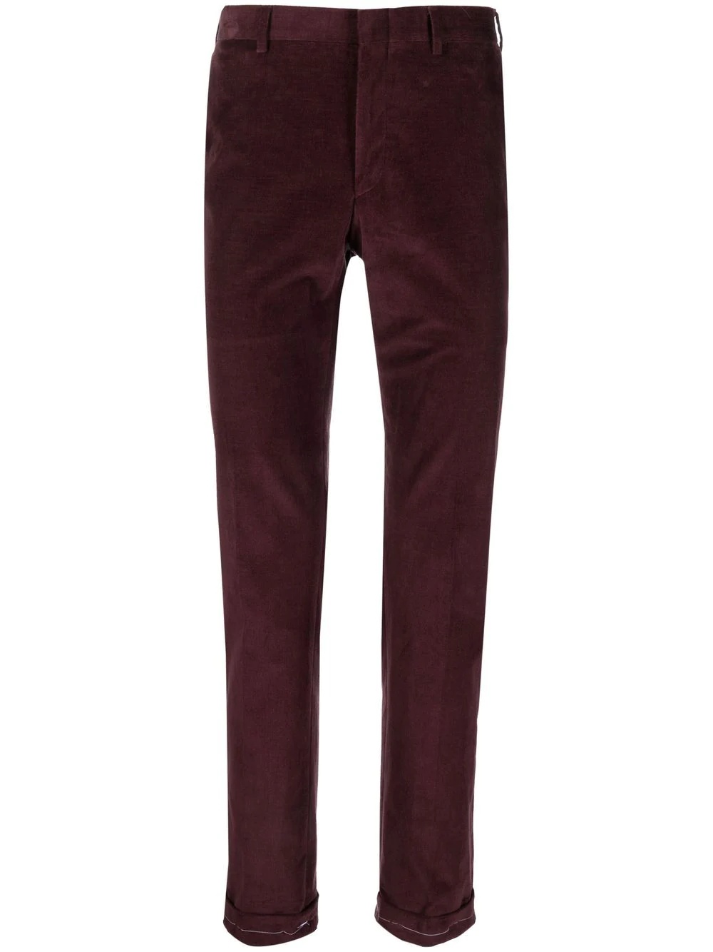 corduroy straight-leg trousers - 1