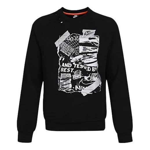 Men's Nike Round Neck Pullover Casual Black CW1795-010 - 1