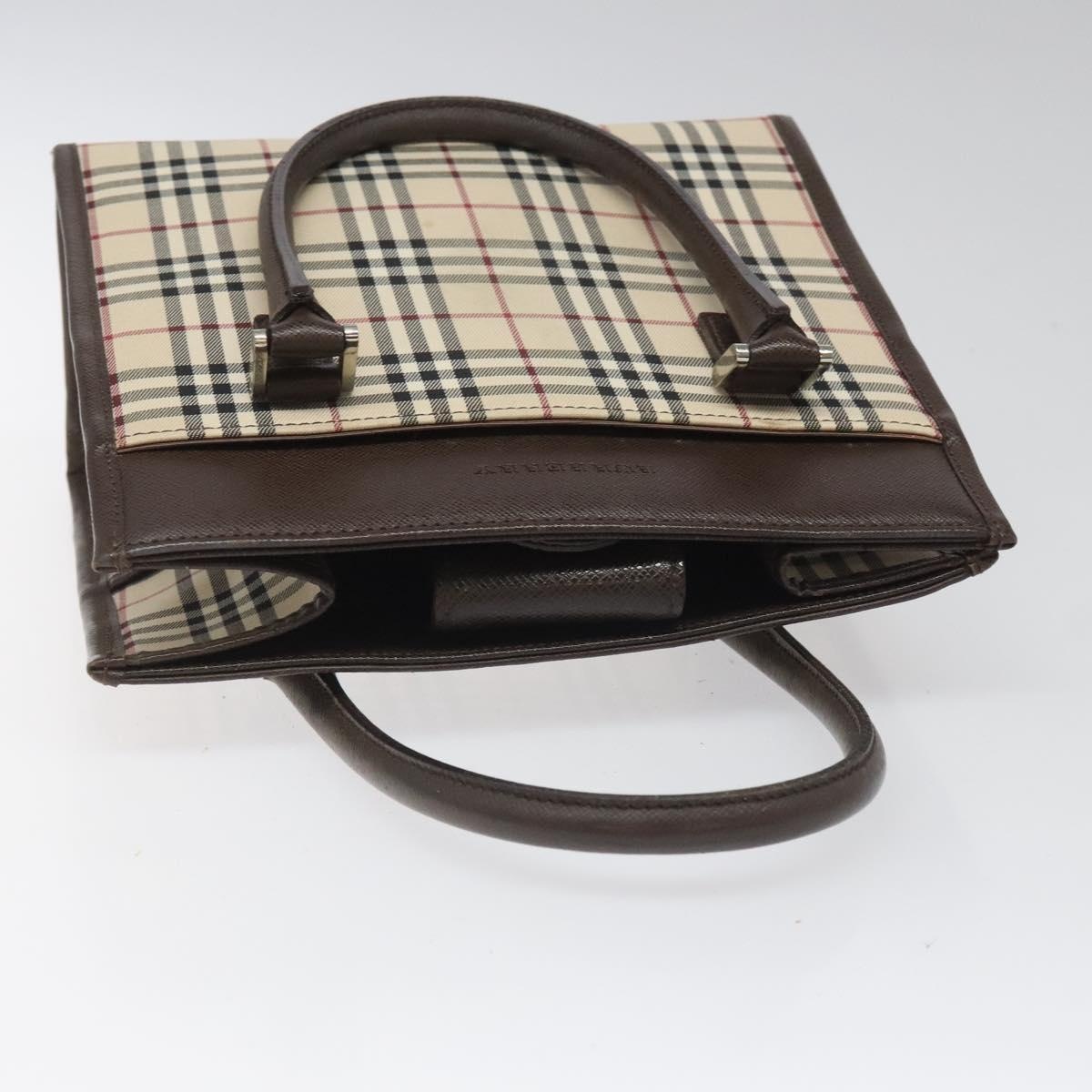 Burberry Nova Check Hand Bag Canvas Beige - 6