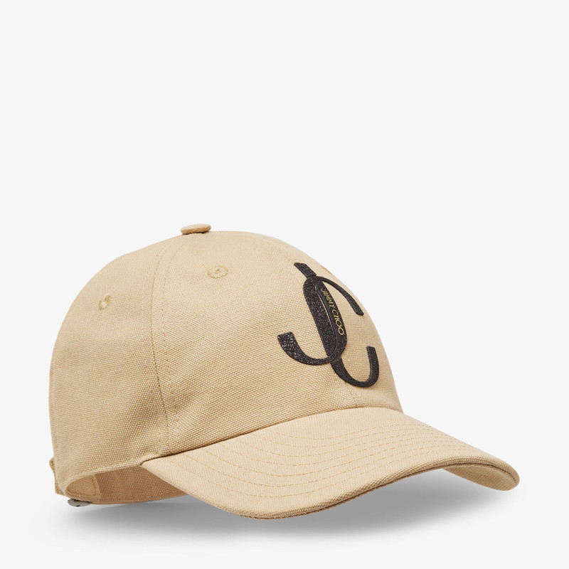 JIMMY CHOO Paxy
Sand Dune Cotton Baseball Cap with Shiny JC Monogram outlook
