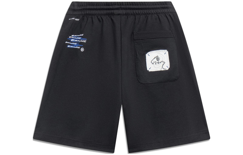Li-Ning Li-Ning x Salventius Way Of Wade Logo Loose Fit Shorts 'Black' AKST323-1 outlook