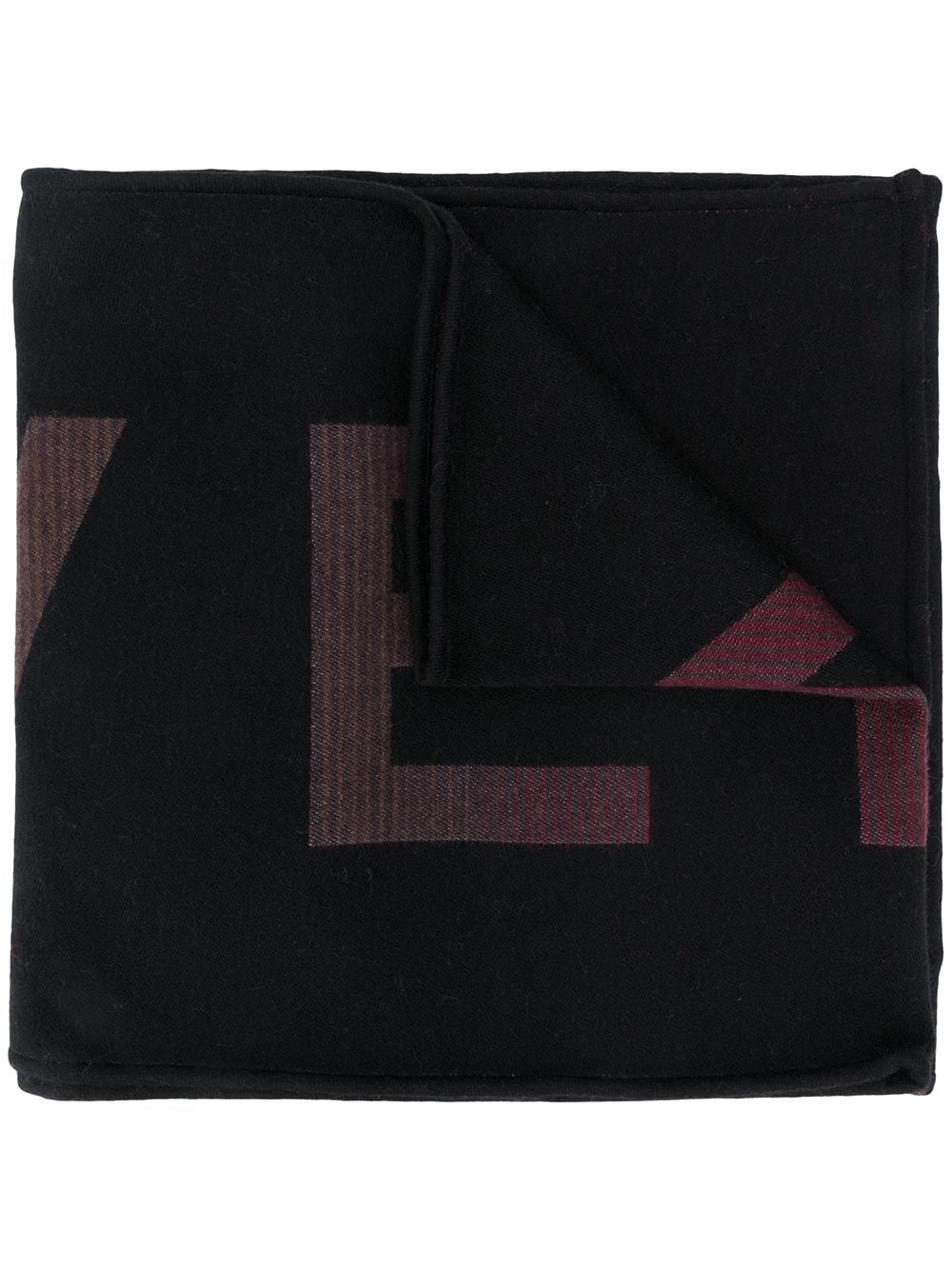 jacquard logo scarf - 1