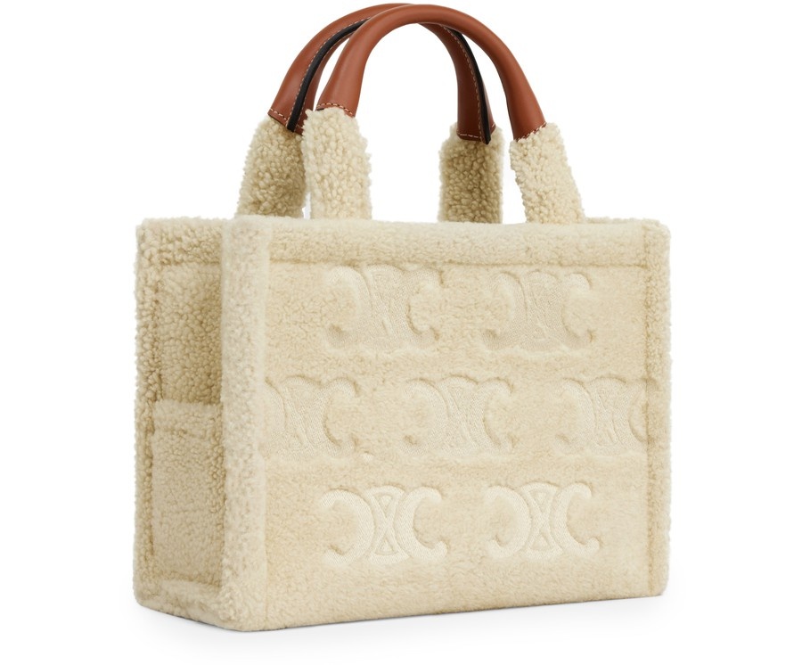 Small cabas thais in shearling with Triomphe embroideries - 2