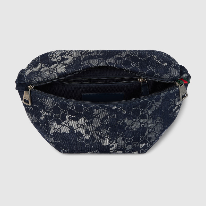 GG denim large belt bag 7