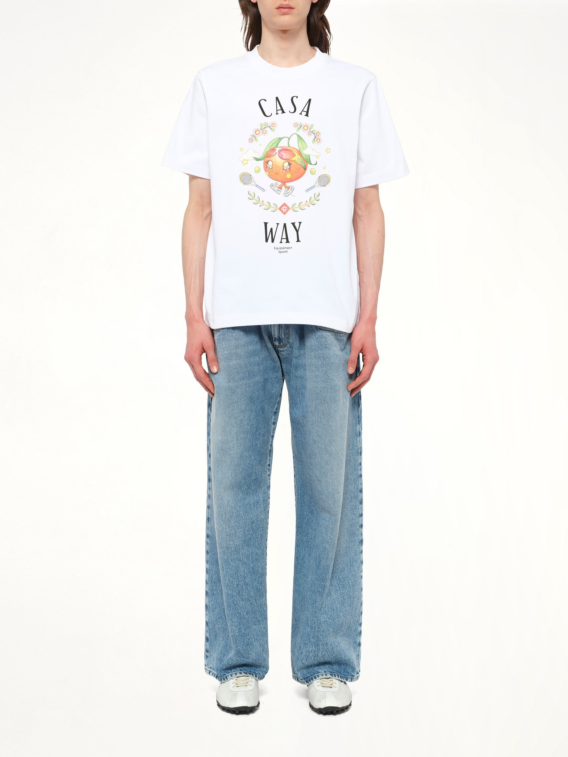 Casa Way Kawaii Printed T-Shirt in White - 7