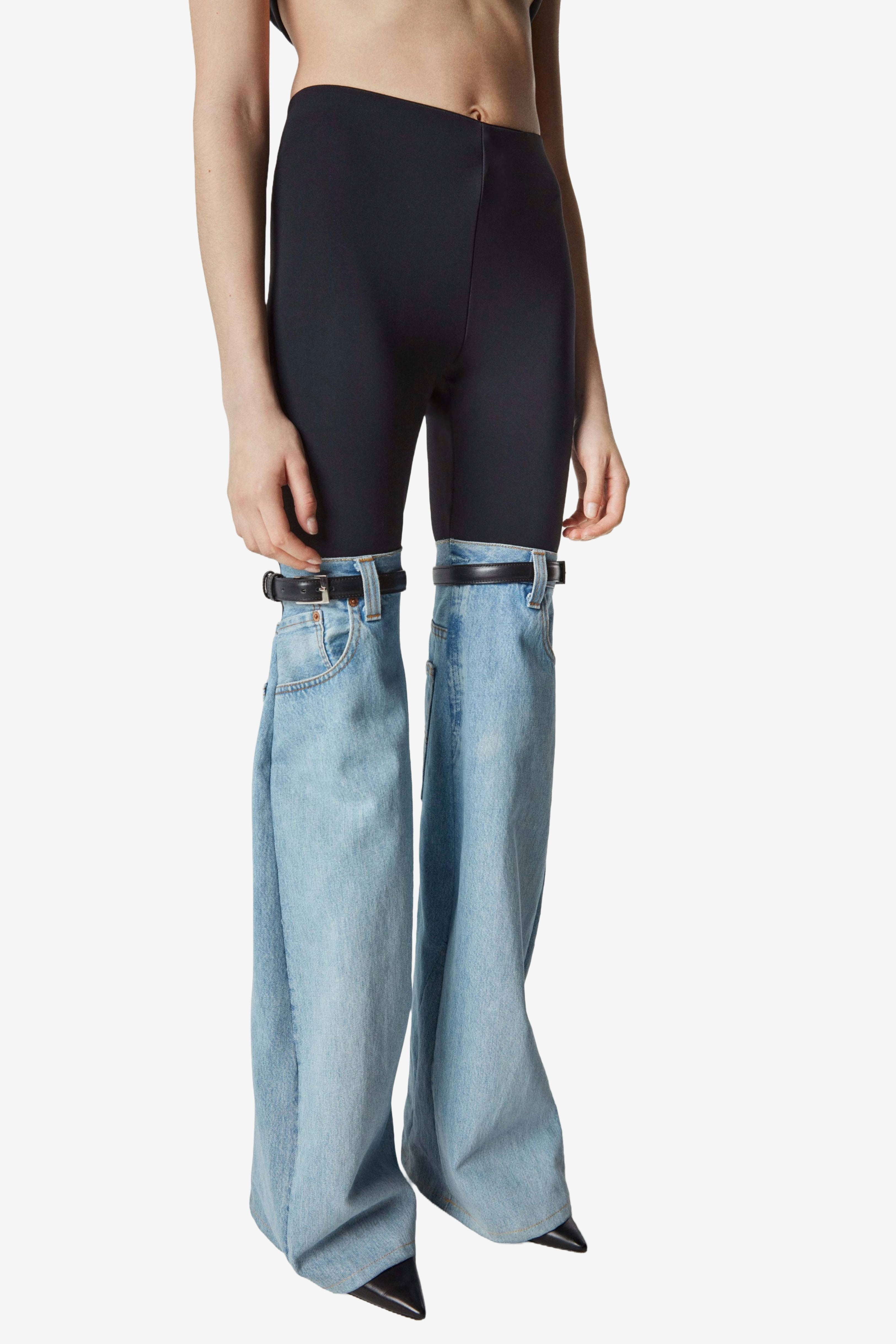 Hybrid Flare Denim Trousers - 1