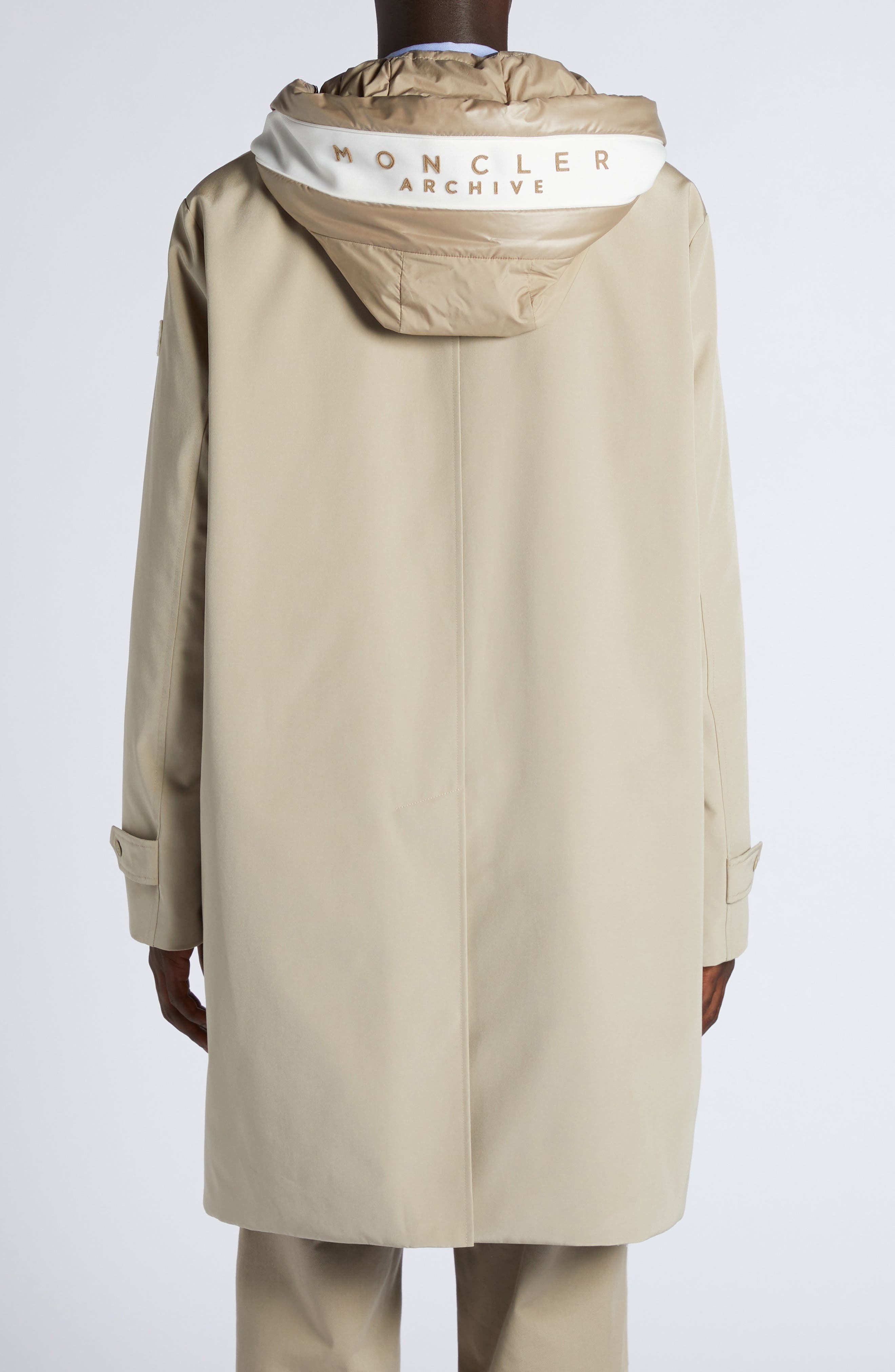 Moncler Miroir Coat with Removable Hood in Stone at Nordstrom - 3