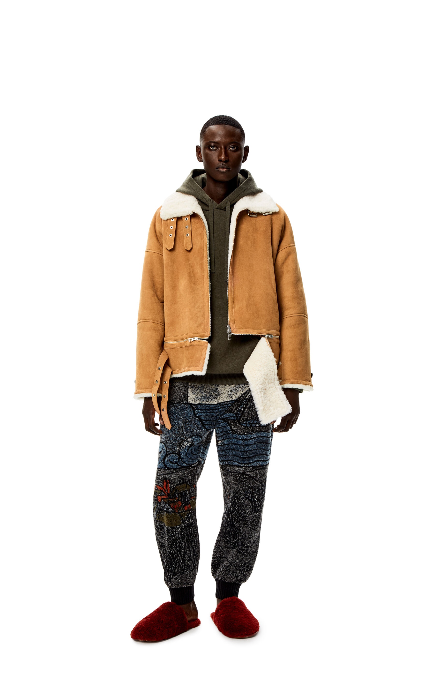 Zipped jacket in shearling - 2