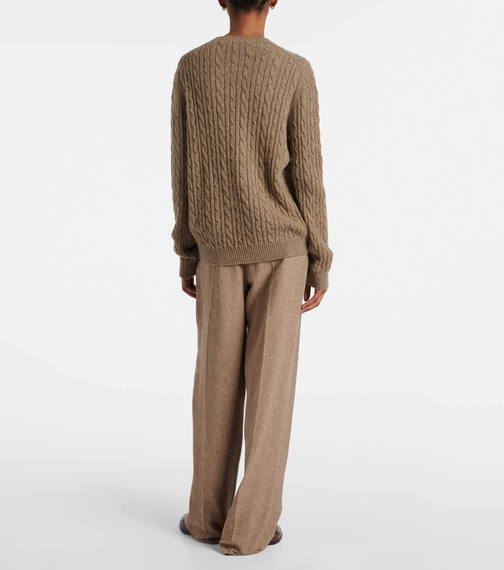Cable-knit cashmere sweater - 3