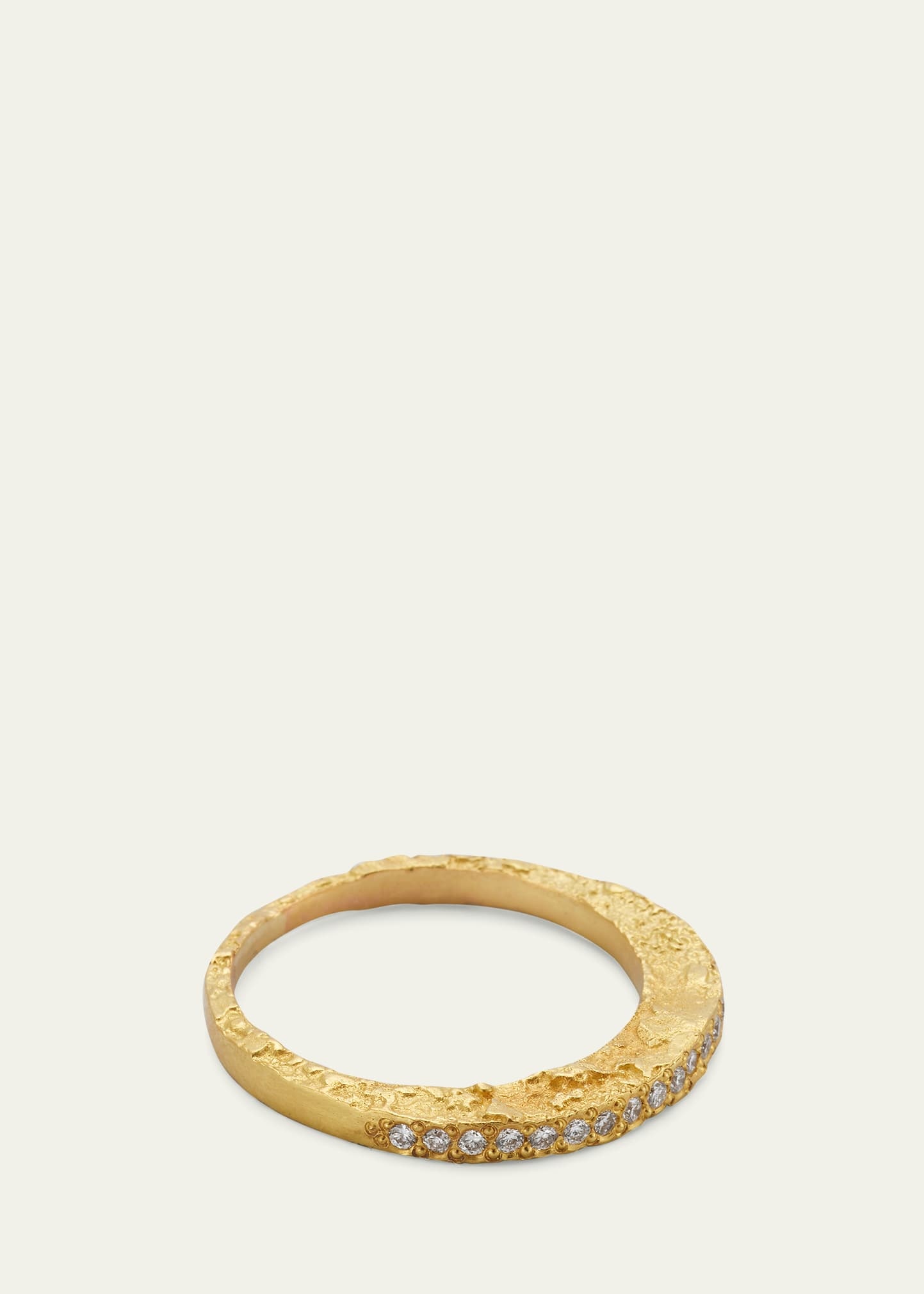 Paloma Moon Ring in 18K Solid Yellow Gold with Top Wesselton VVS Diamonds - 3