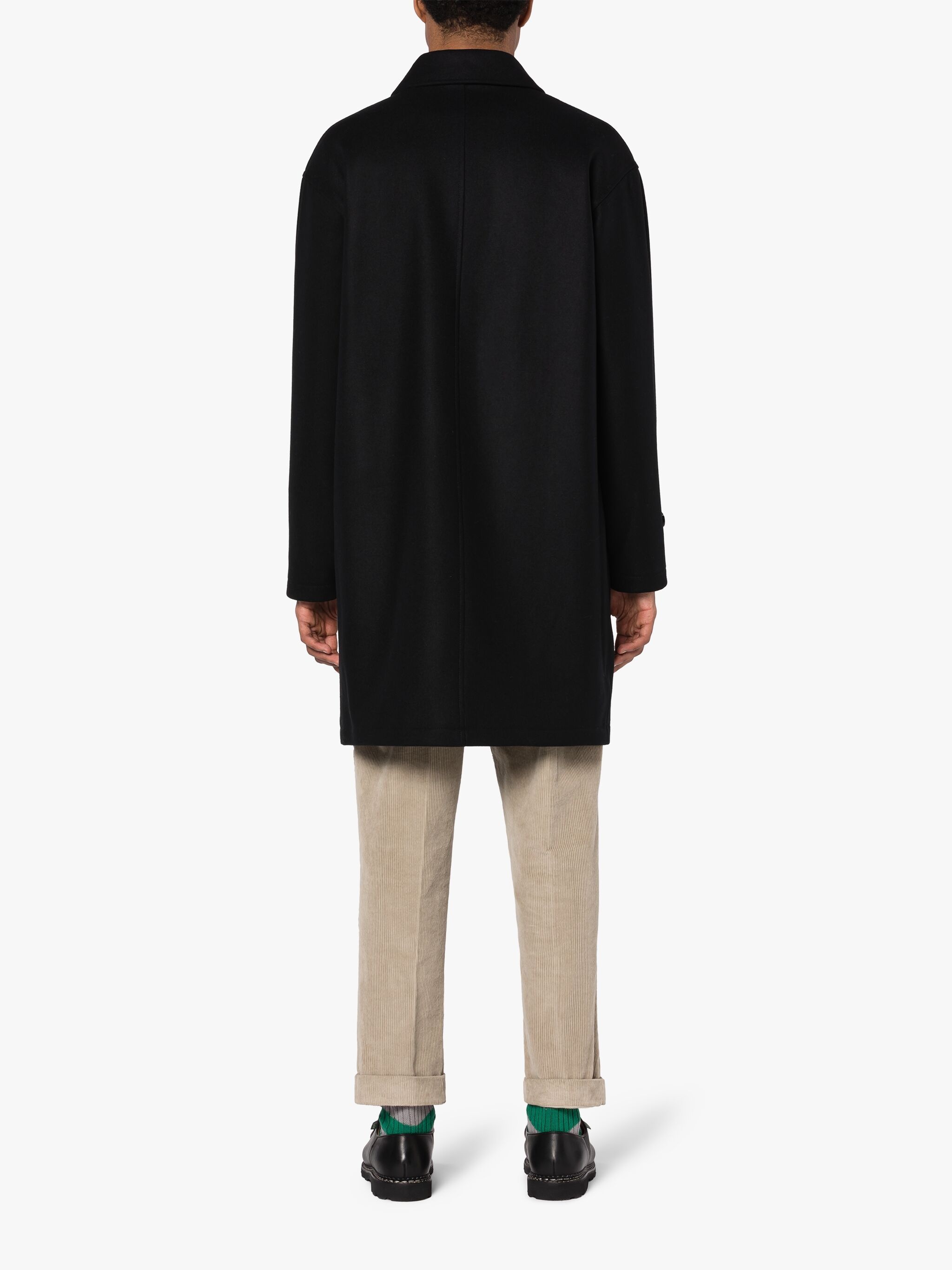 SOHO BLACK WOOL OVERCOAT - 4