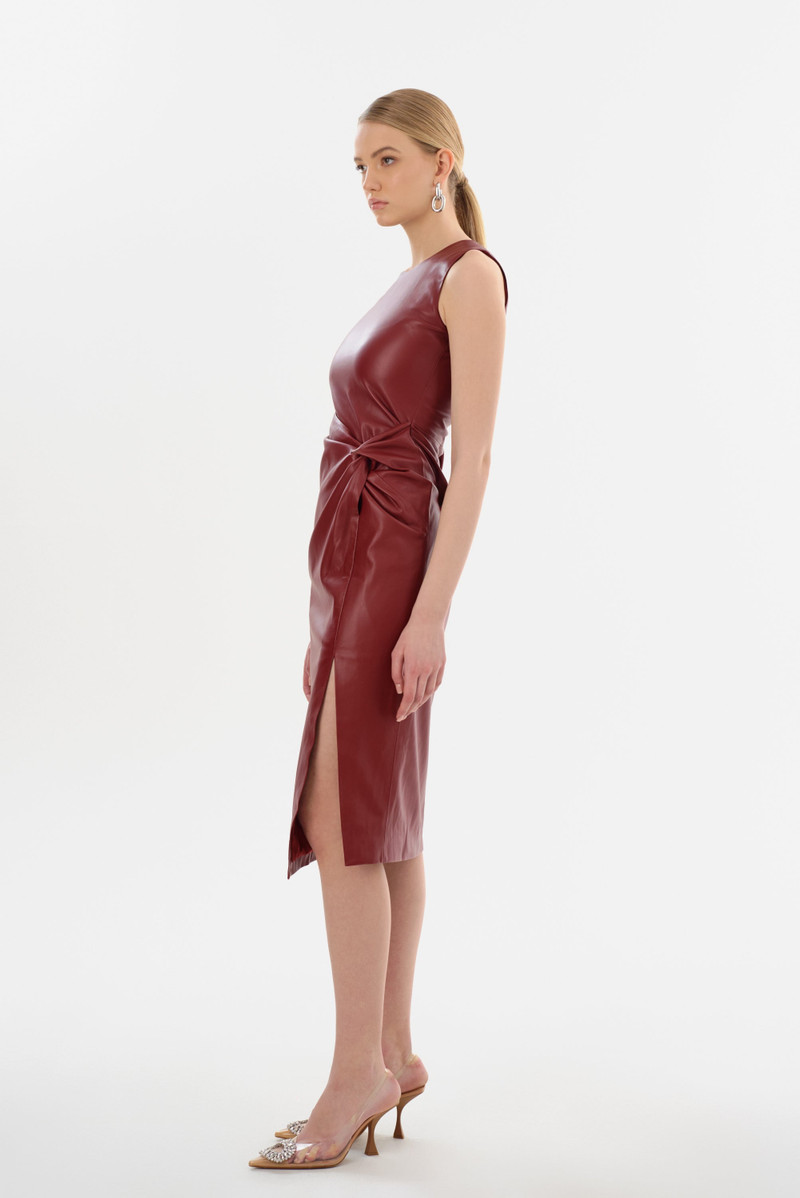 BRETT | Faux Leather Dress 4