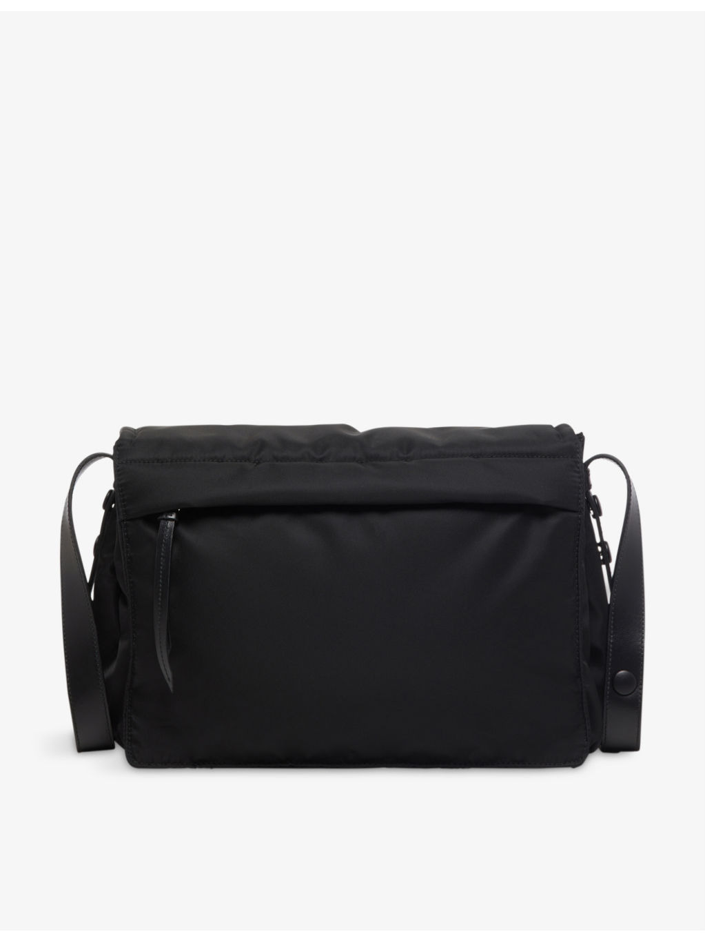 Brand-plaque medium recycled-nylon shoulder bag - 4