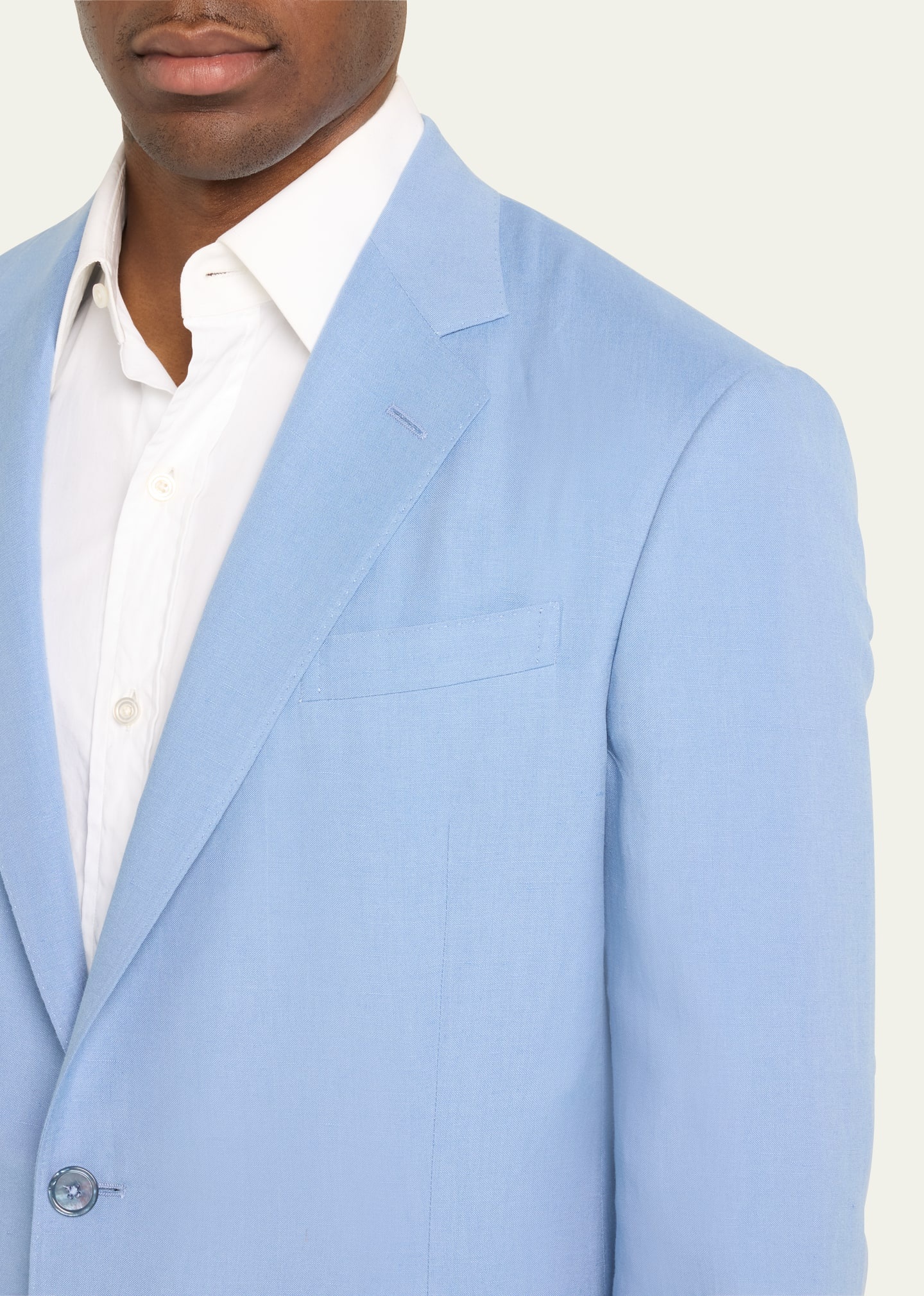 Men's Kent Hand-Tailored Silk and Fine Linen Jacket - 5