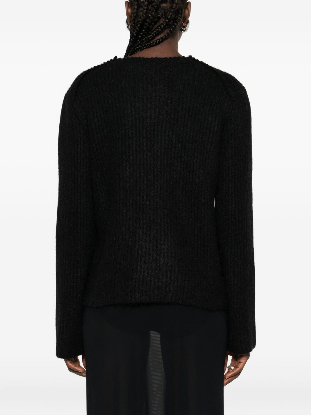 ribbed wool-mohair blend sweater - 4