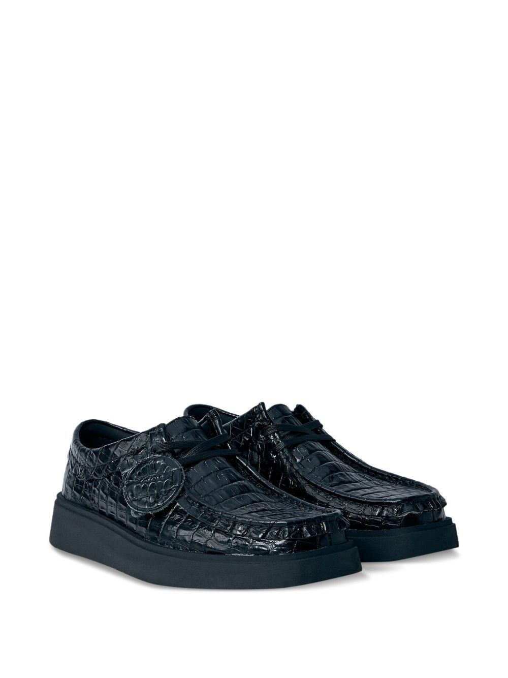 x Clarks Torview croc-embossed derby shoes - 2