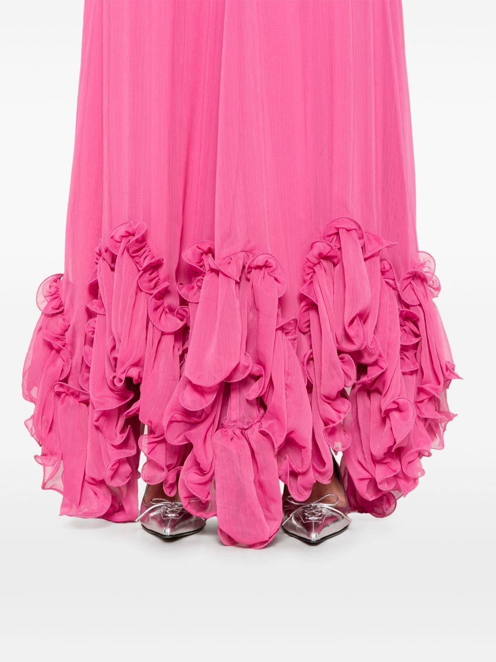 ruffles chiffon maxi dress - 5