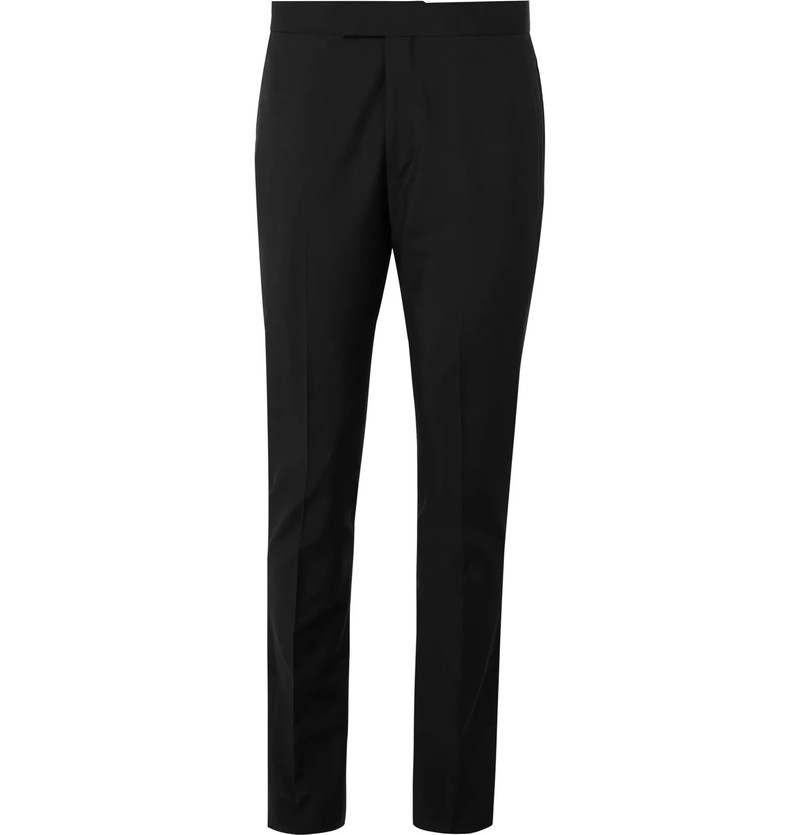 Slim-Fit Satin-Trimmed Wool and Mohair-Blend Tuxedo Trousers - 1