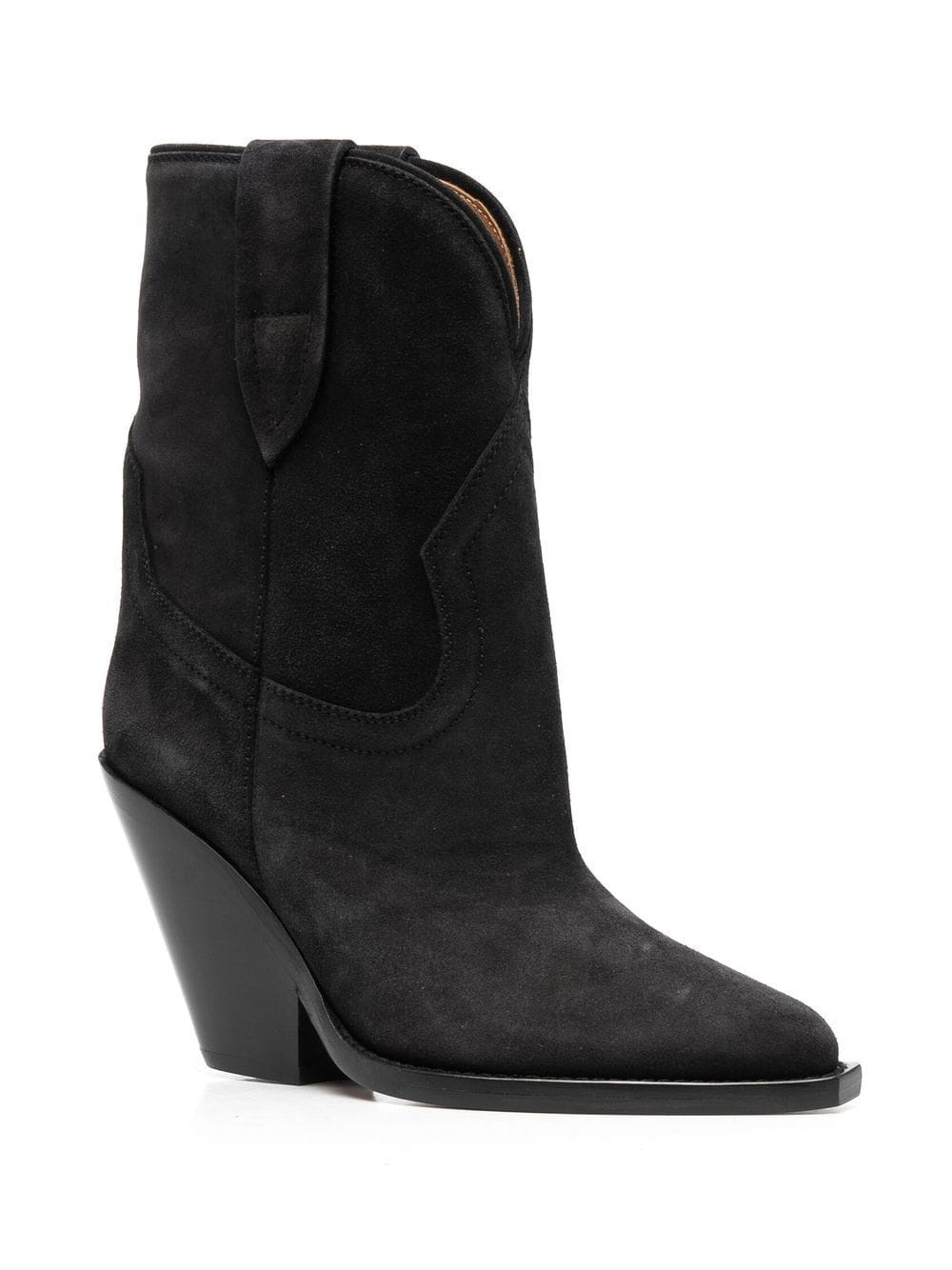 pointed-toe suede boots - 2