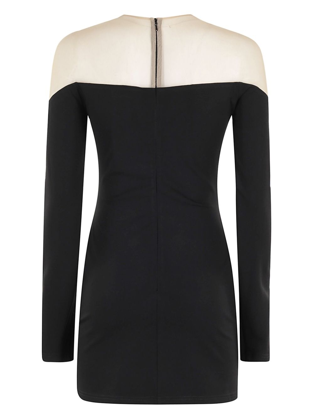mesh-panelling mini dress - 2