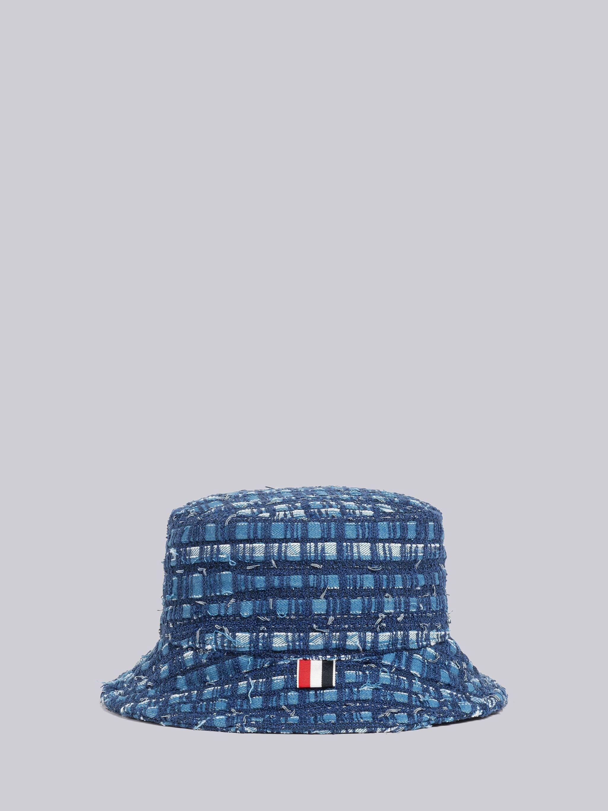 Denim Ribbon Tweed Classic Bucket Hat - 4