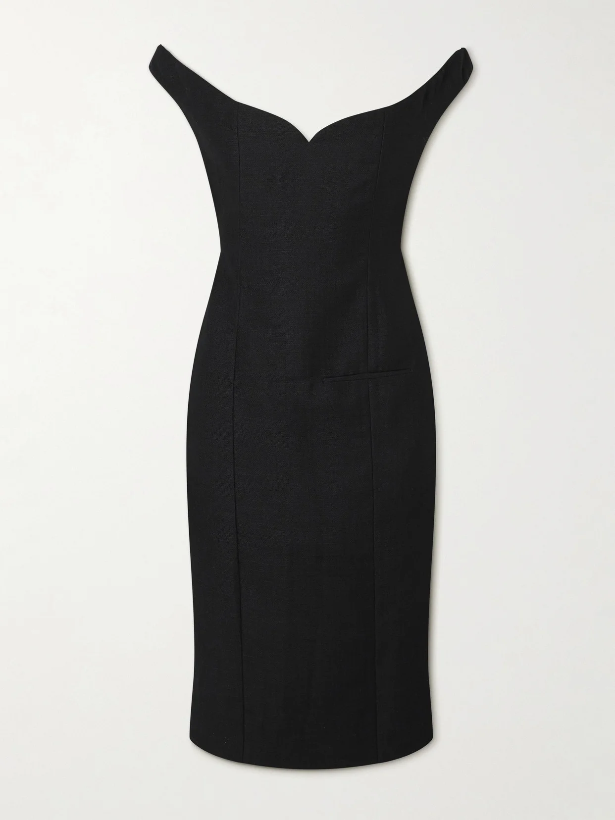 Anita Off-the-shoulder Wool-blend Dress - 1