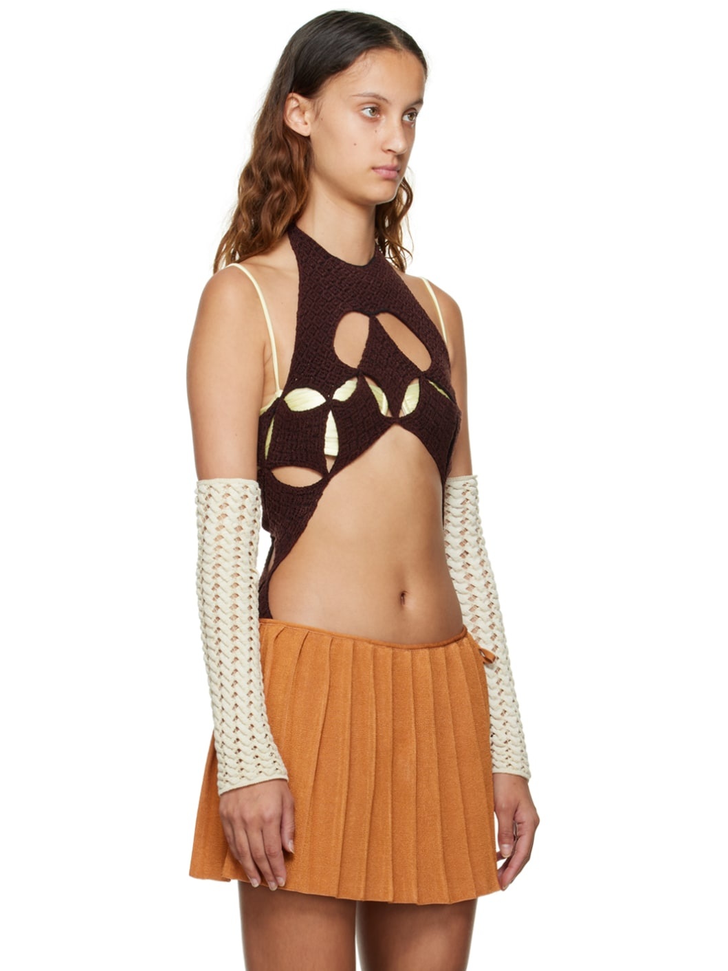 SSENSE Exclusive Brown Argyle Bodysuit - 2